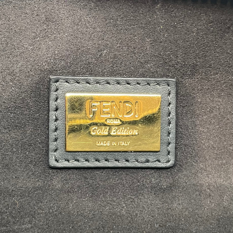 FENDI/Hand Bag/M/Leather/BLK/2017 Studded DotCom Bag