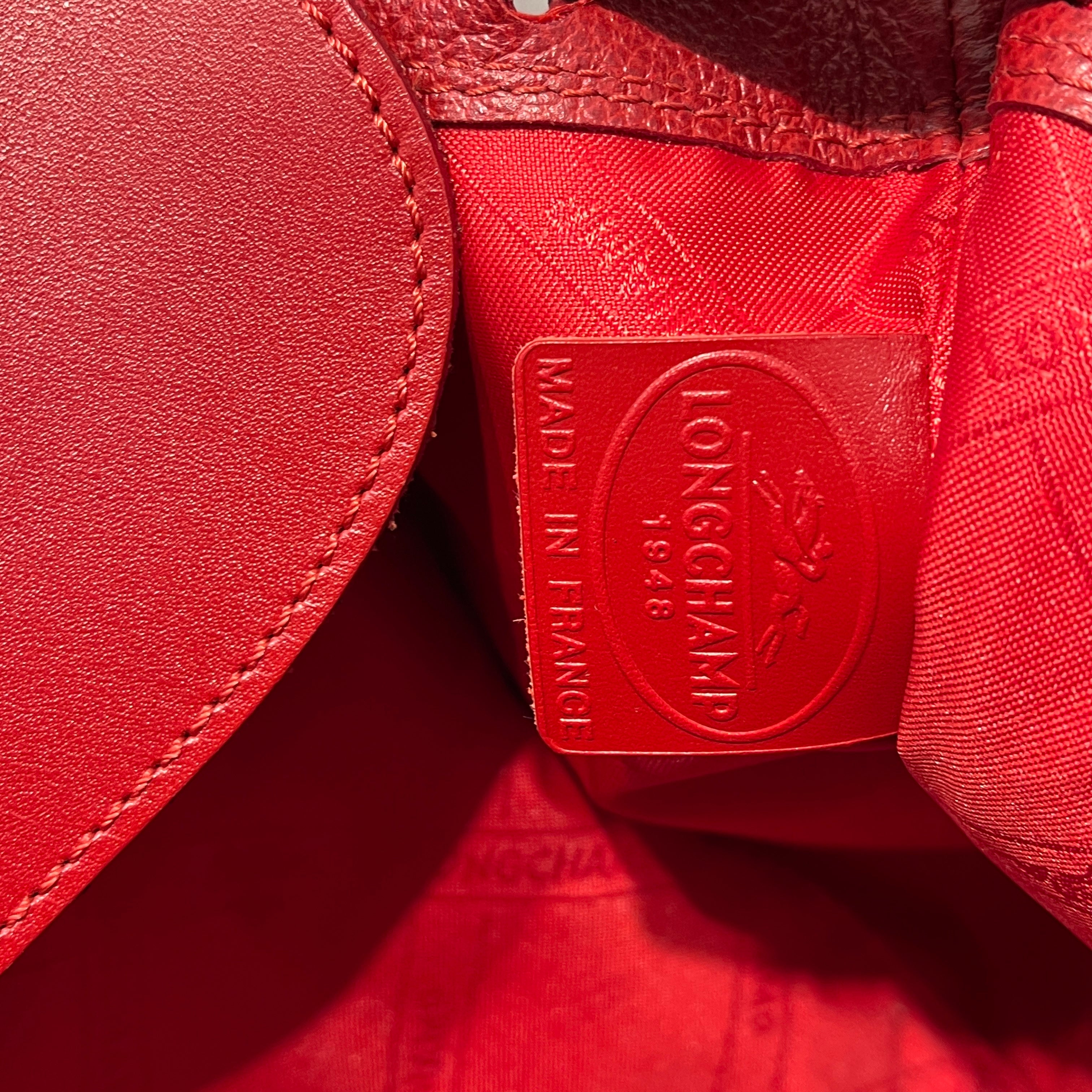LONGCHAMP/Backpack/Leather/RED/LE FOULONNE BACKPACK view 5