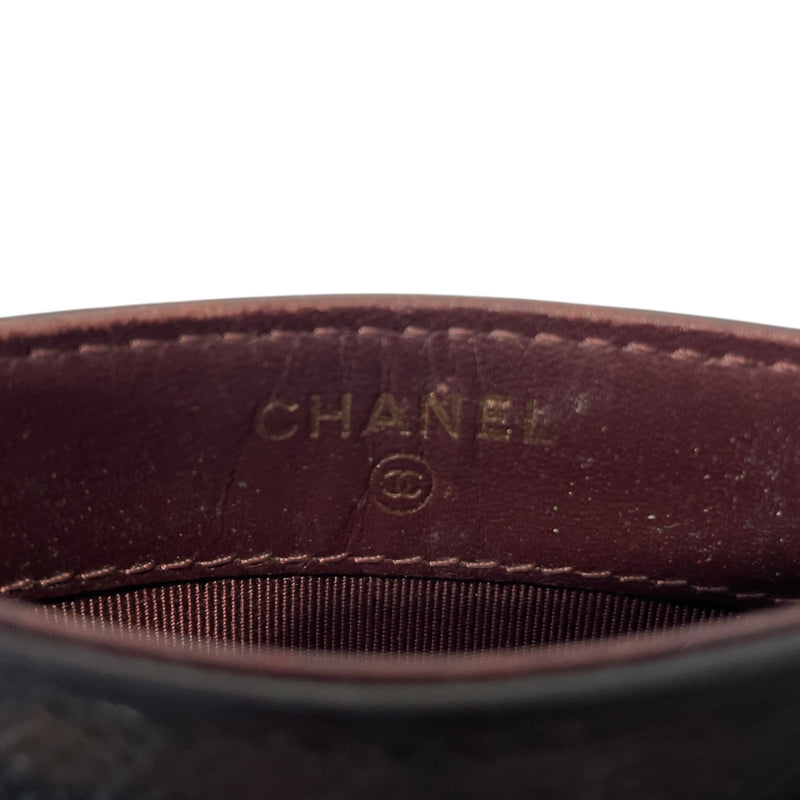 CHANEL/Wallet/Leather/BLK/CAVIAR DOUBLE C CARDHOLDER