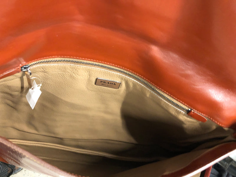 PRADA/Hand Bag/Leather/CML/CARAMEL