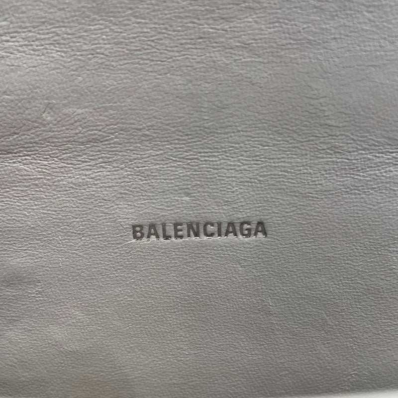 BALENCIAGA/Cross Body Bag/Leather/WHT/HOURGLASS