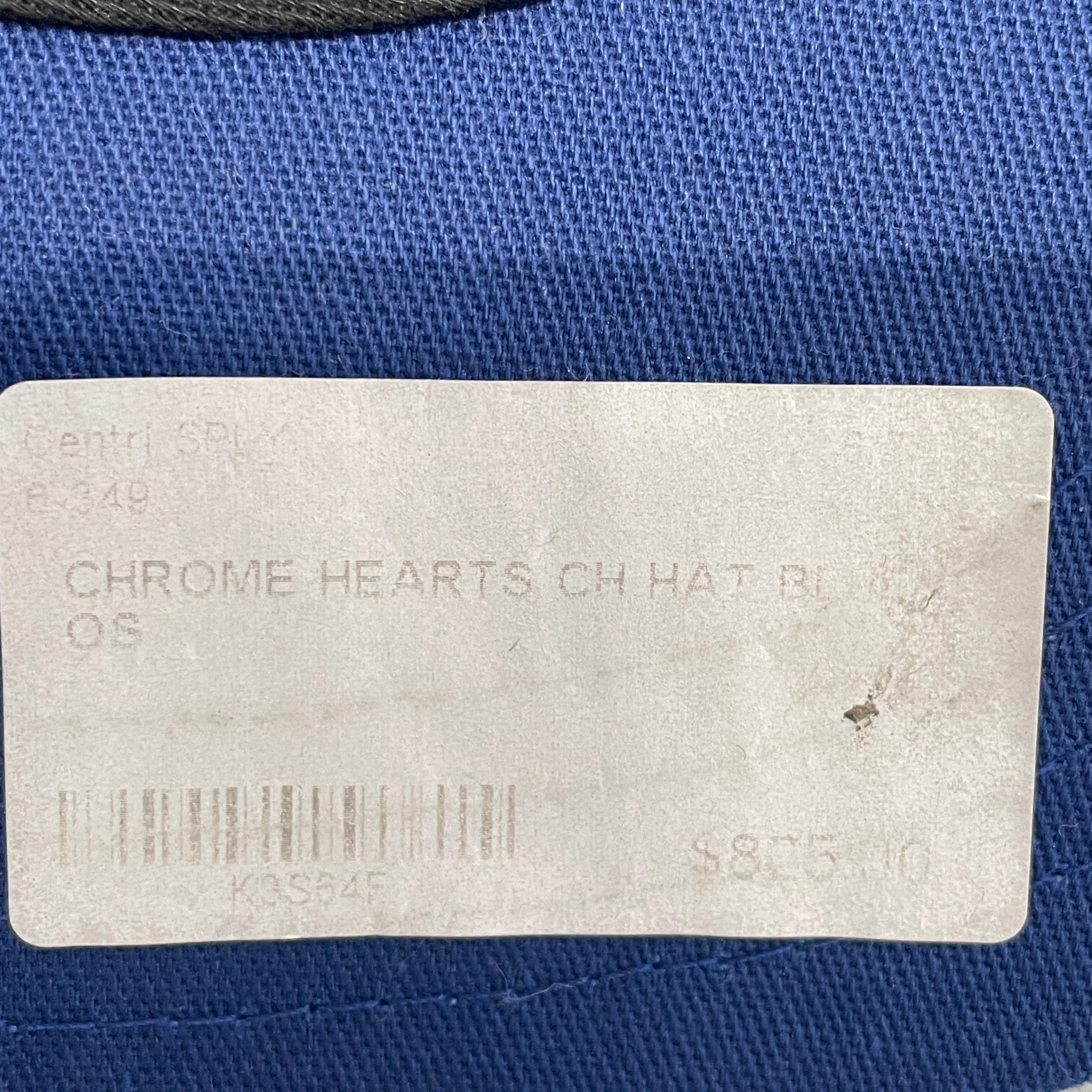 CHROME HEARTS/Cap/OS/Polyester/NVY/M's/baseball cap in blue/orange view 3