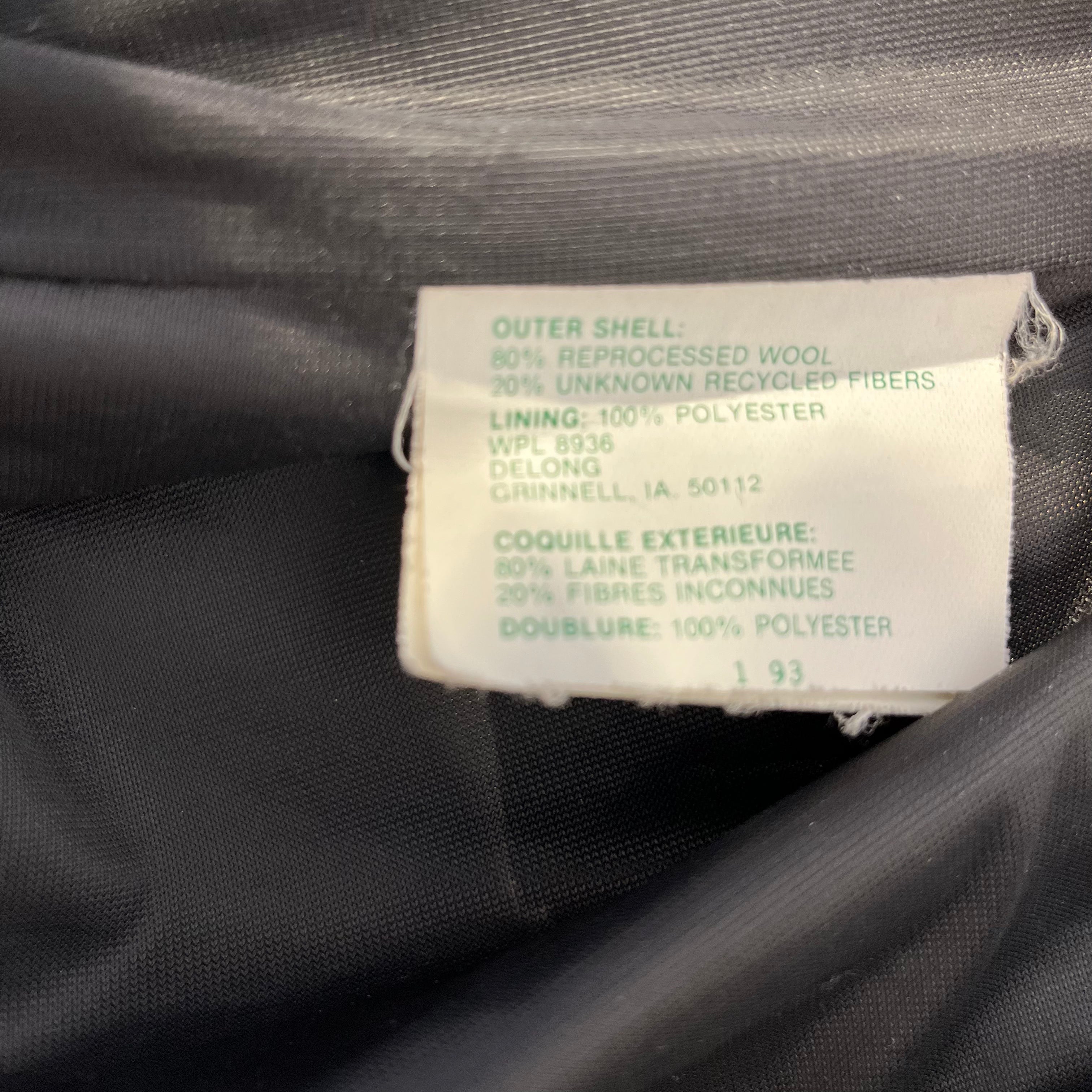 DeLONG/Jacket/XL/Leather/BLK/khaki sleeve varsity jacket view 4