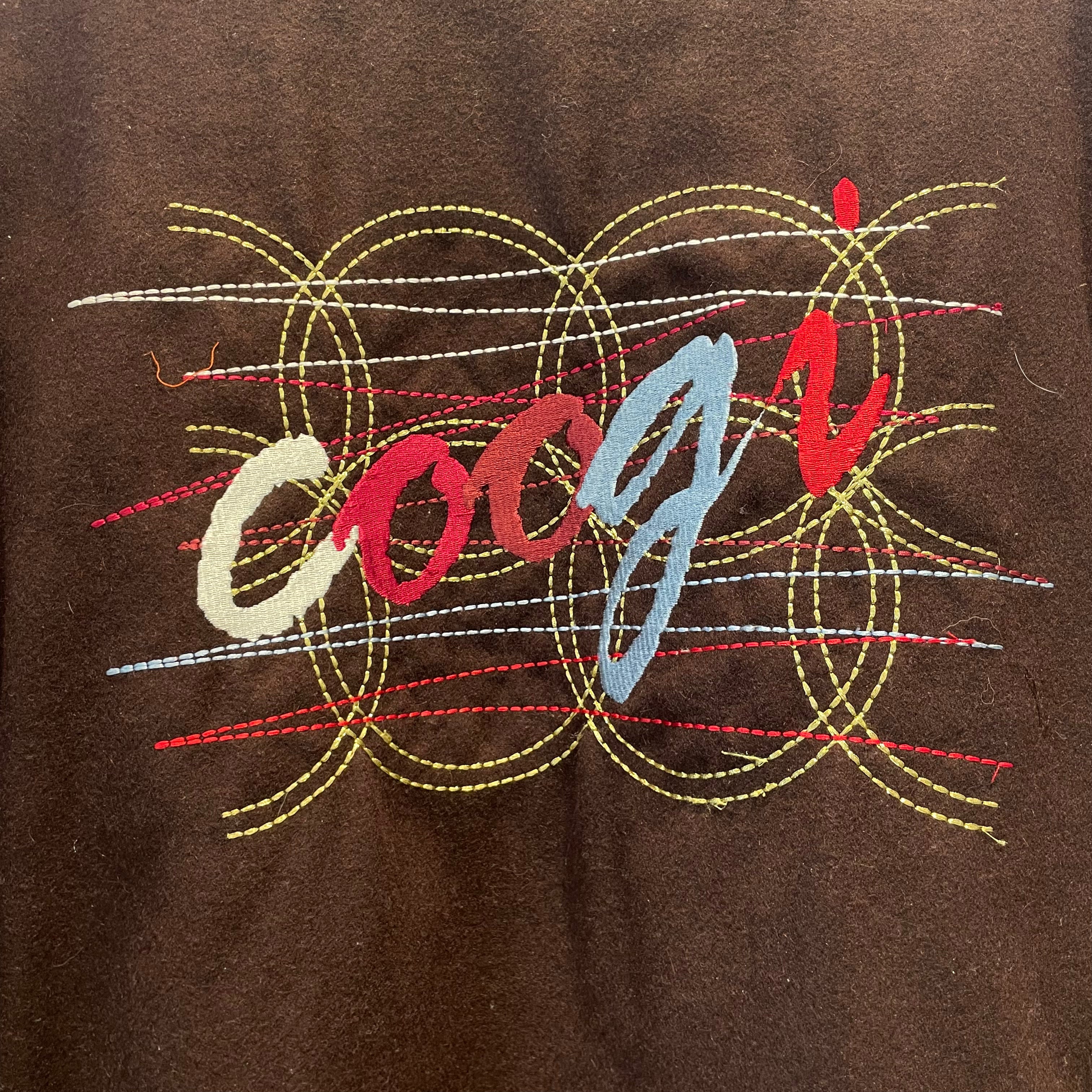 COOGI/Leather Jkt/XXXL/Wool/BRW/varsity/backhit view 7