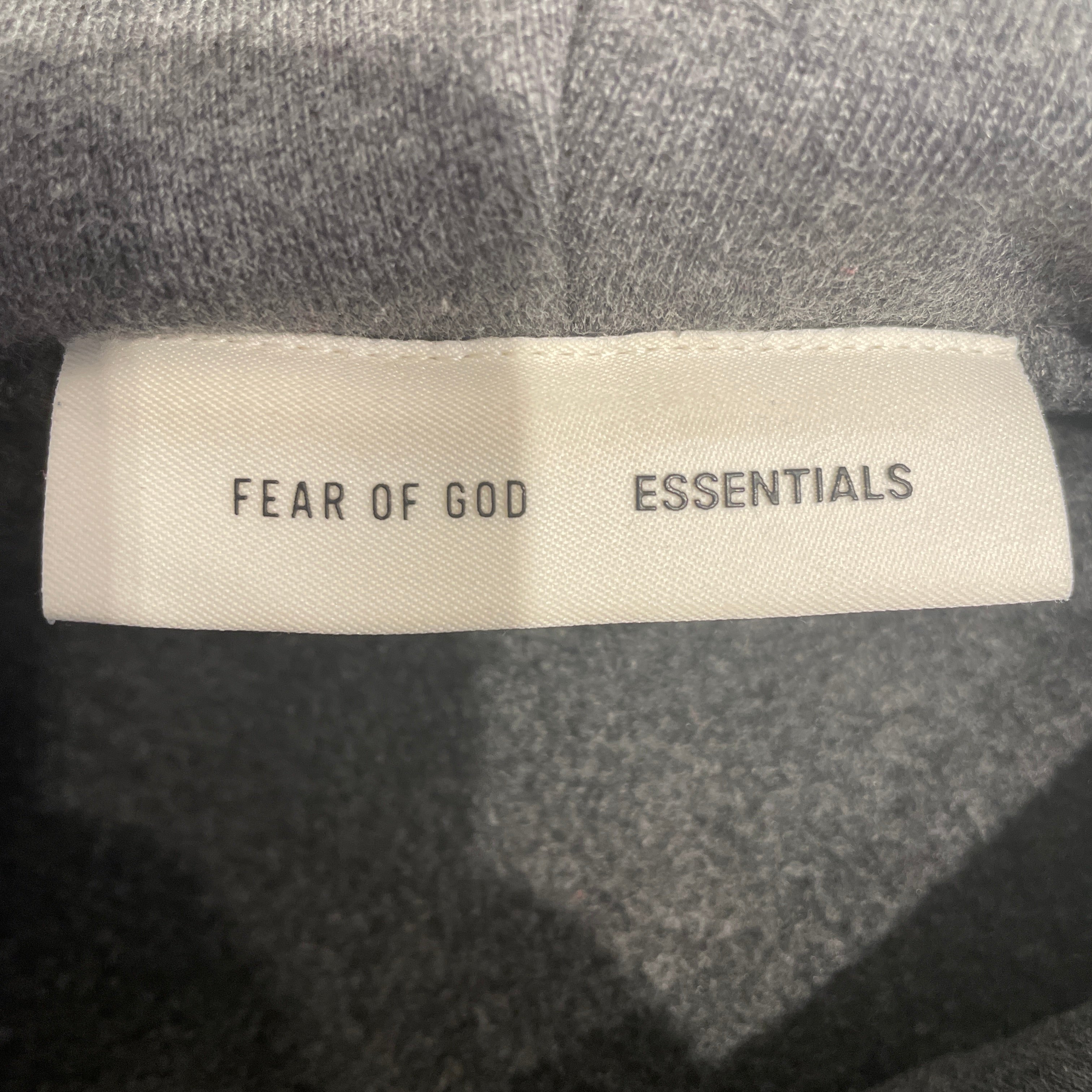 FOG ESSENTIALS/Hoodie/M/Cotton/GRY/Embossed Dark Grey Hoodie view 3