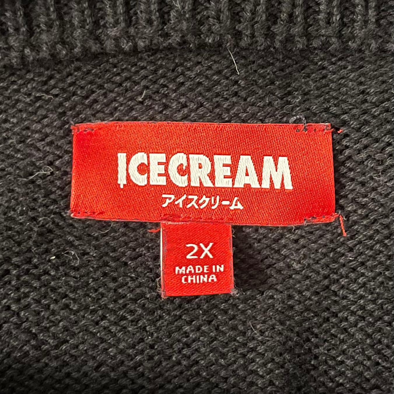 ICE CREAM/Sweater/XXL/Graphic/Cotton/BLK/cones n bones view 3