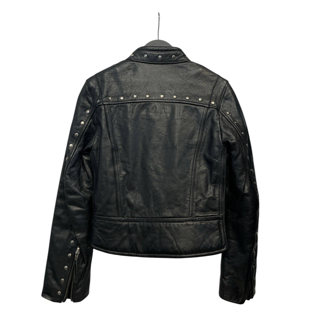 Vintage/Leather Jkt/XS/Leather/BLK/studded collar view 2