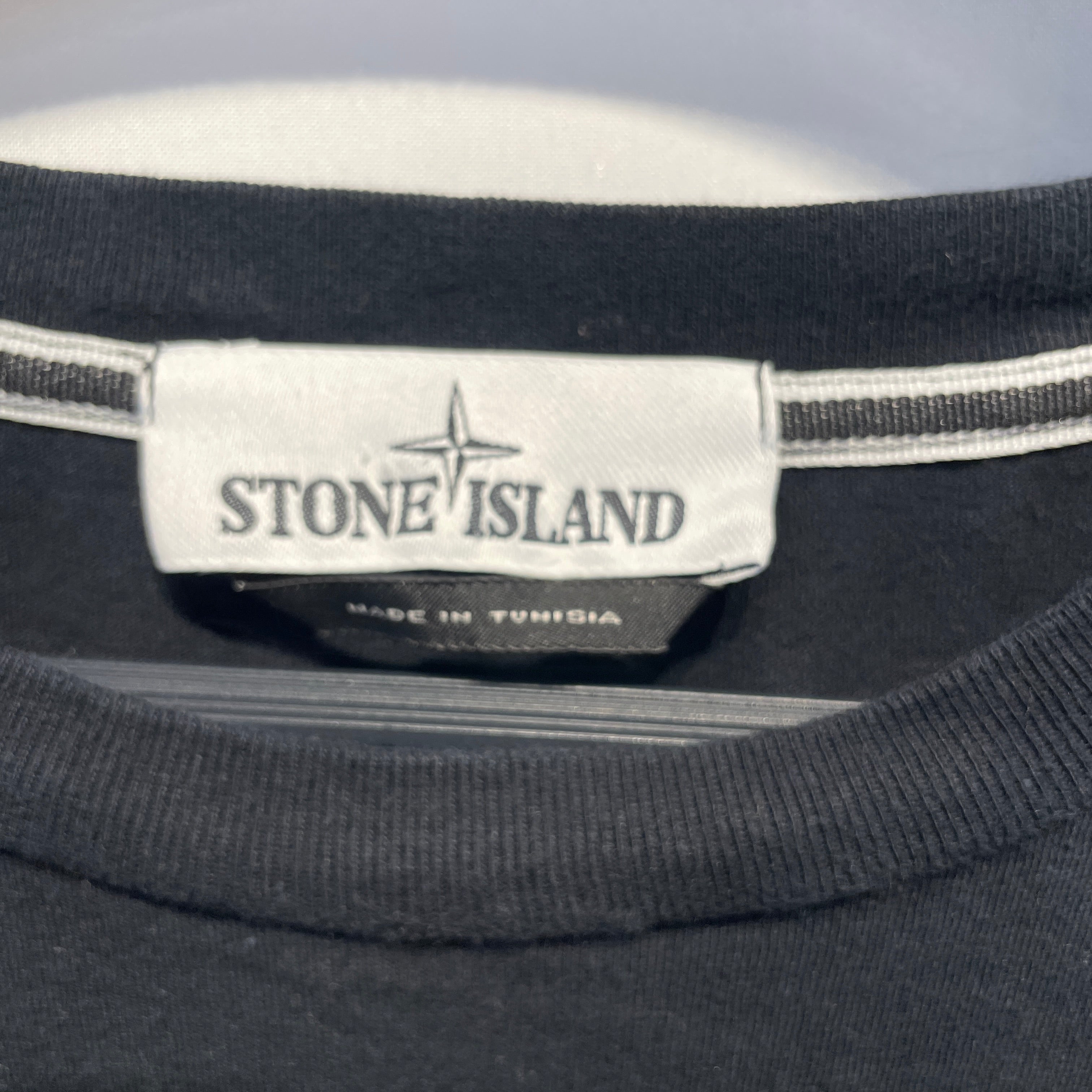 STONE ISLAND/T-Shirt/XL/Cotton/BLK/Graphic/classic logo view 3