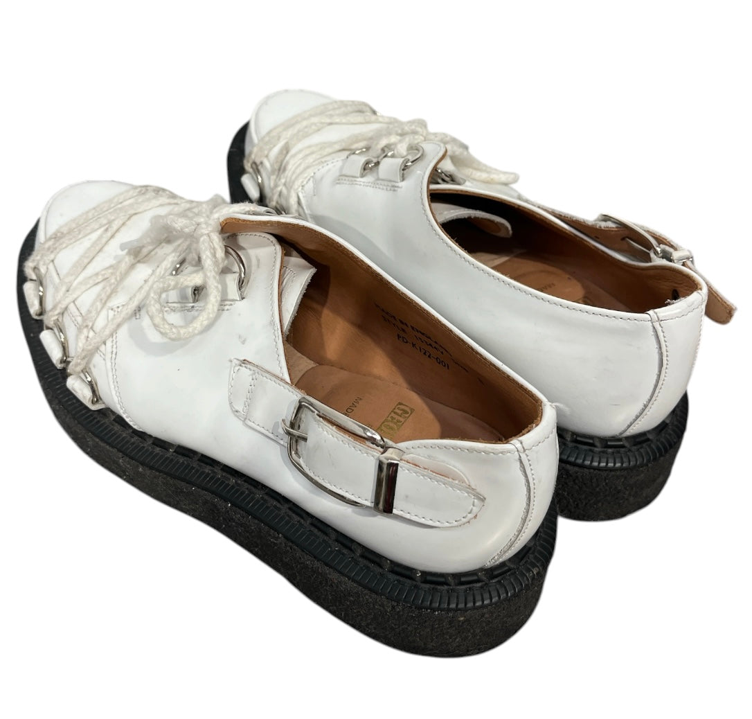 COMME des GARCONS/Dress Shoes/US 8/Leather/WHT/GEORGE COX view 2