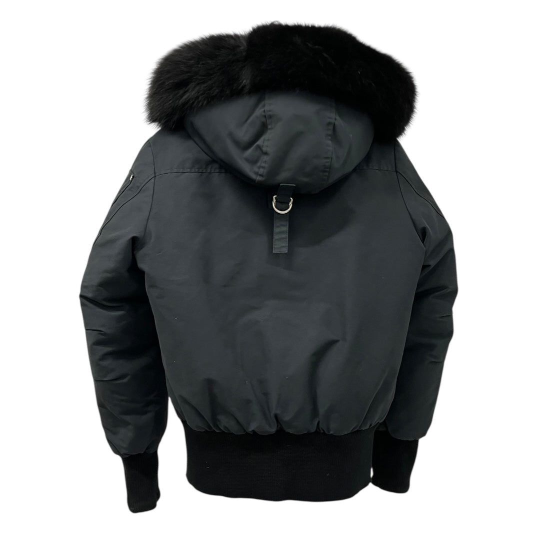 MOOSE KNUCKLES/Coat/S/Nylon/BLK/DEBBIE SHEARLING TRIM BOMBER view 2