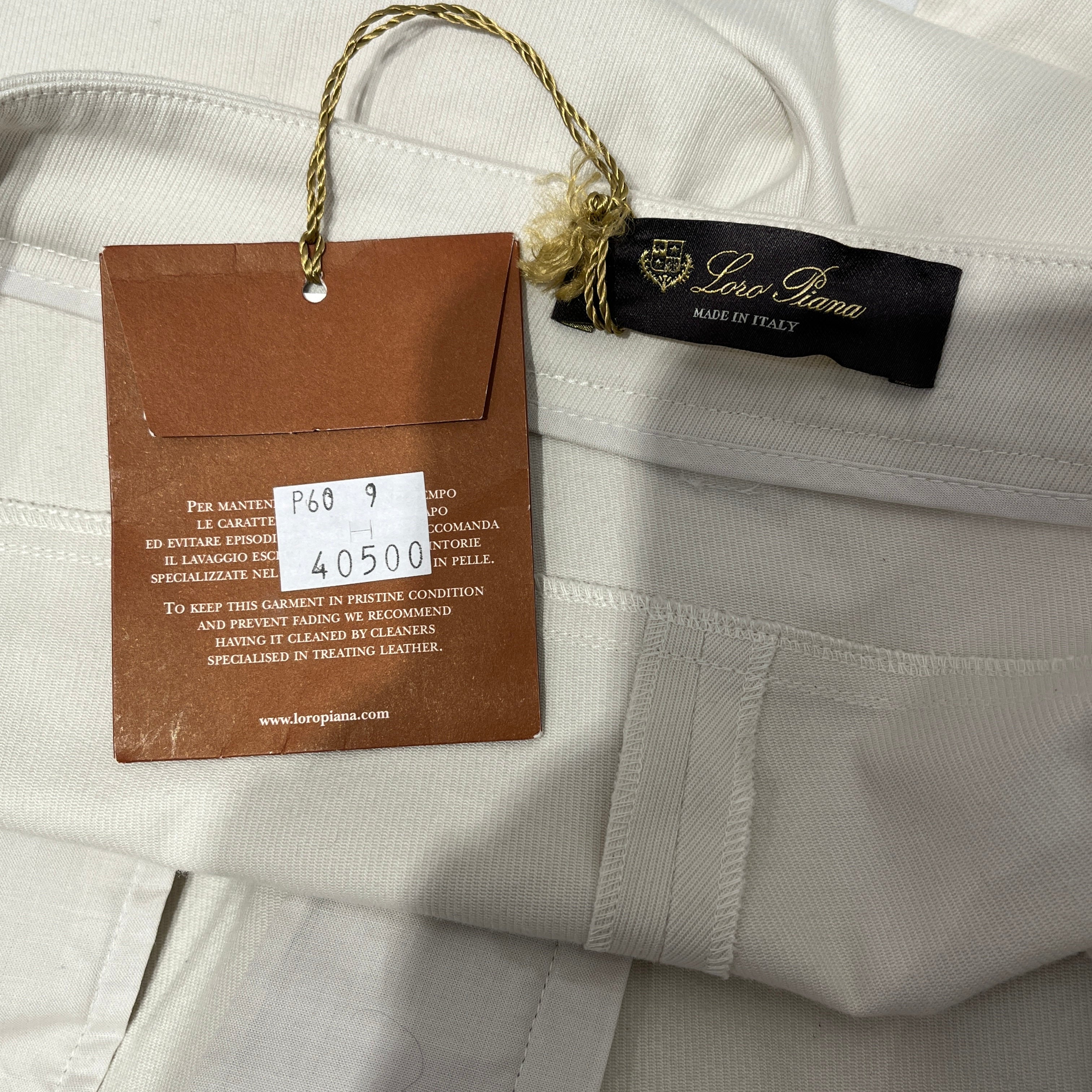 Loro Piana/Skinny Pants/44/Cotton/CRM/CREAM SKINNY PANT BROWN DETAIL view 4