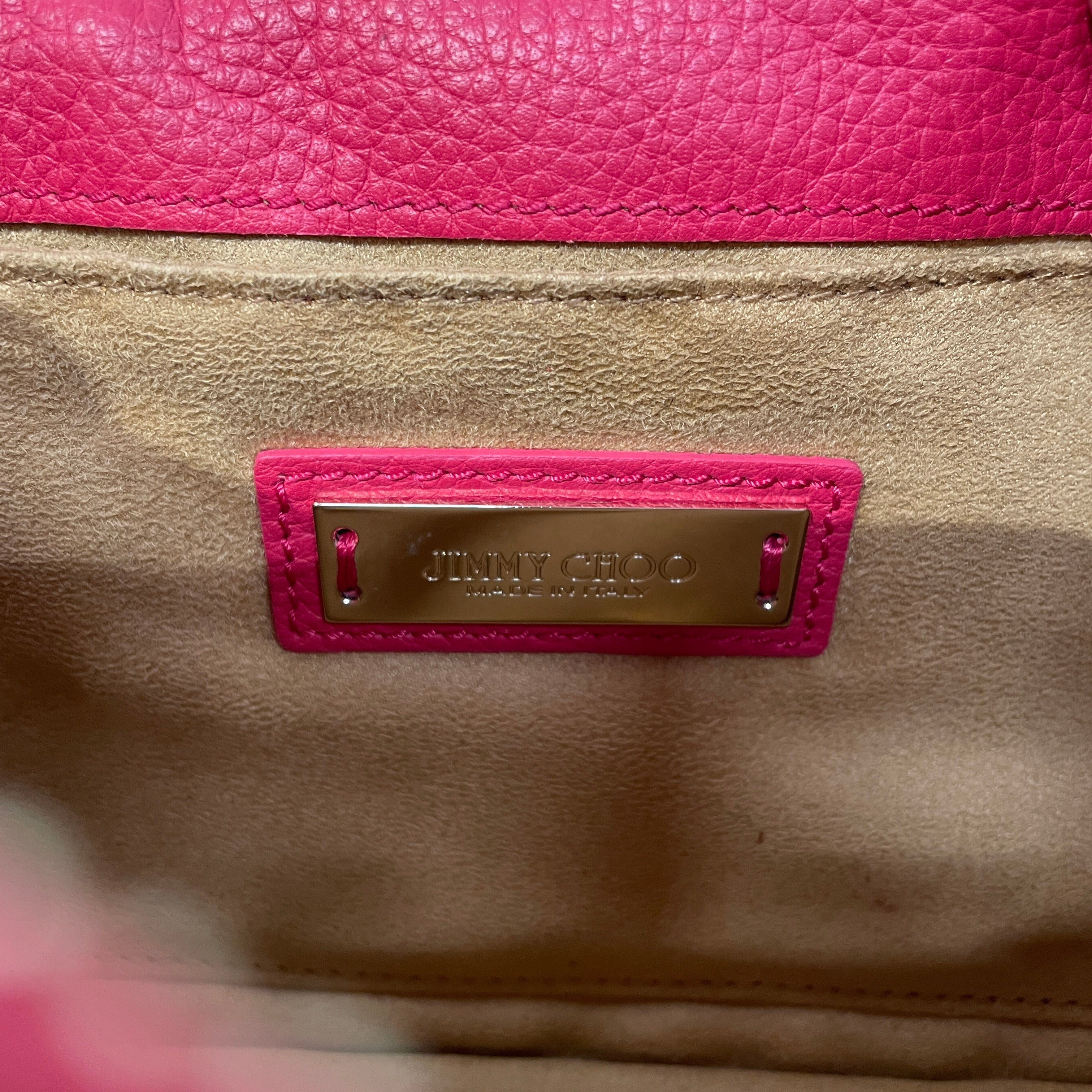 JIMMY CHOO/Cross Body Bag/Leather/PNK/Rebel view 5
