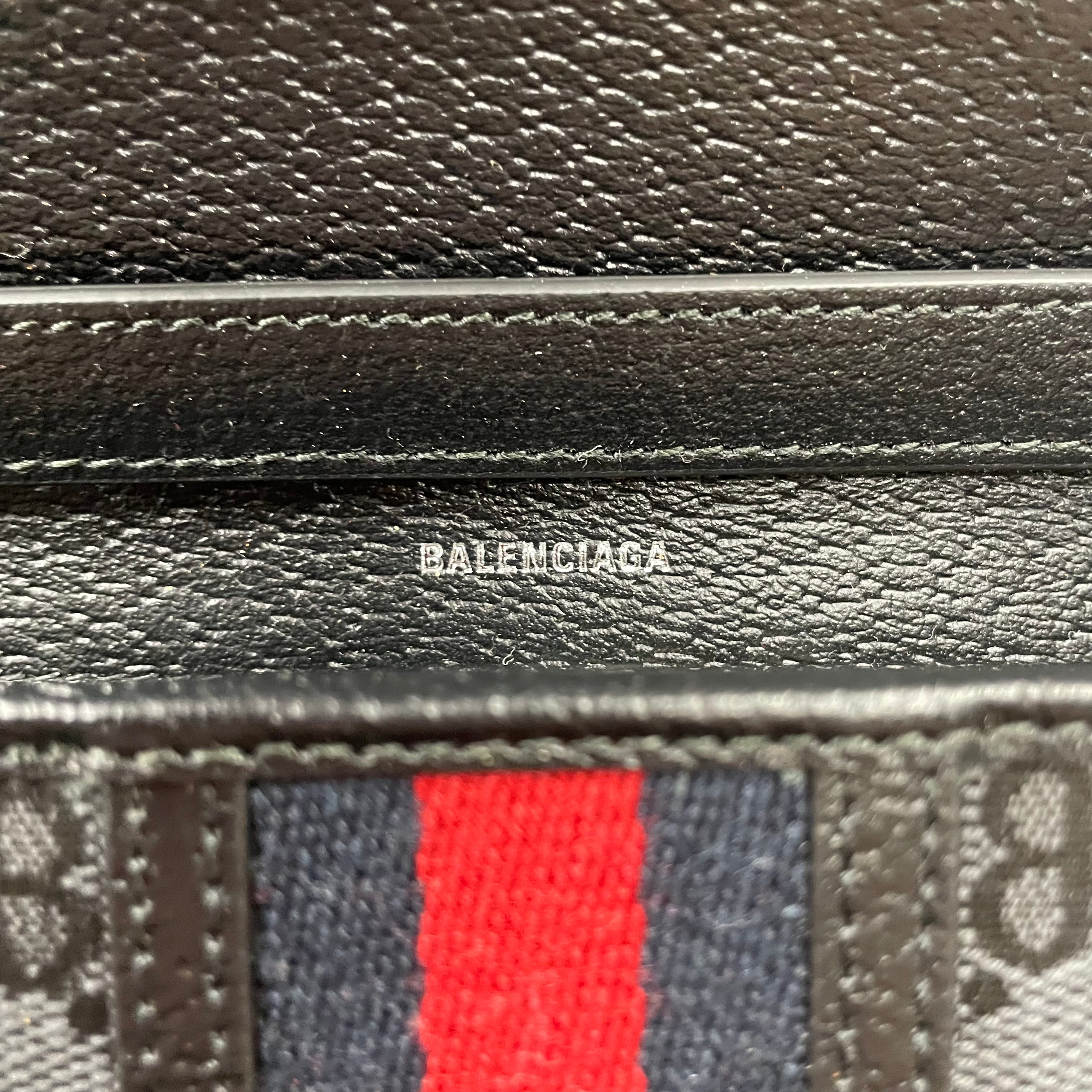 BALENCIAGA/GUCCI/Cross Body Bag/Monogram/Leather/BLK/GUCCI LOGO view 7