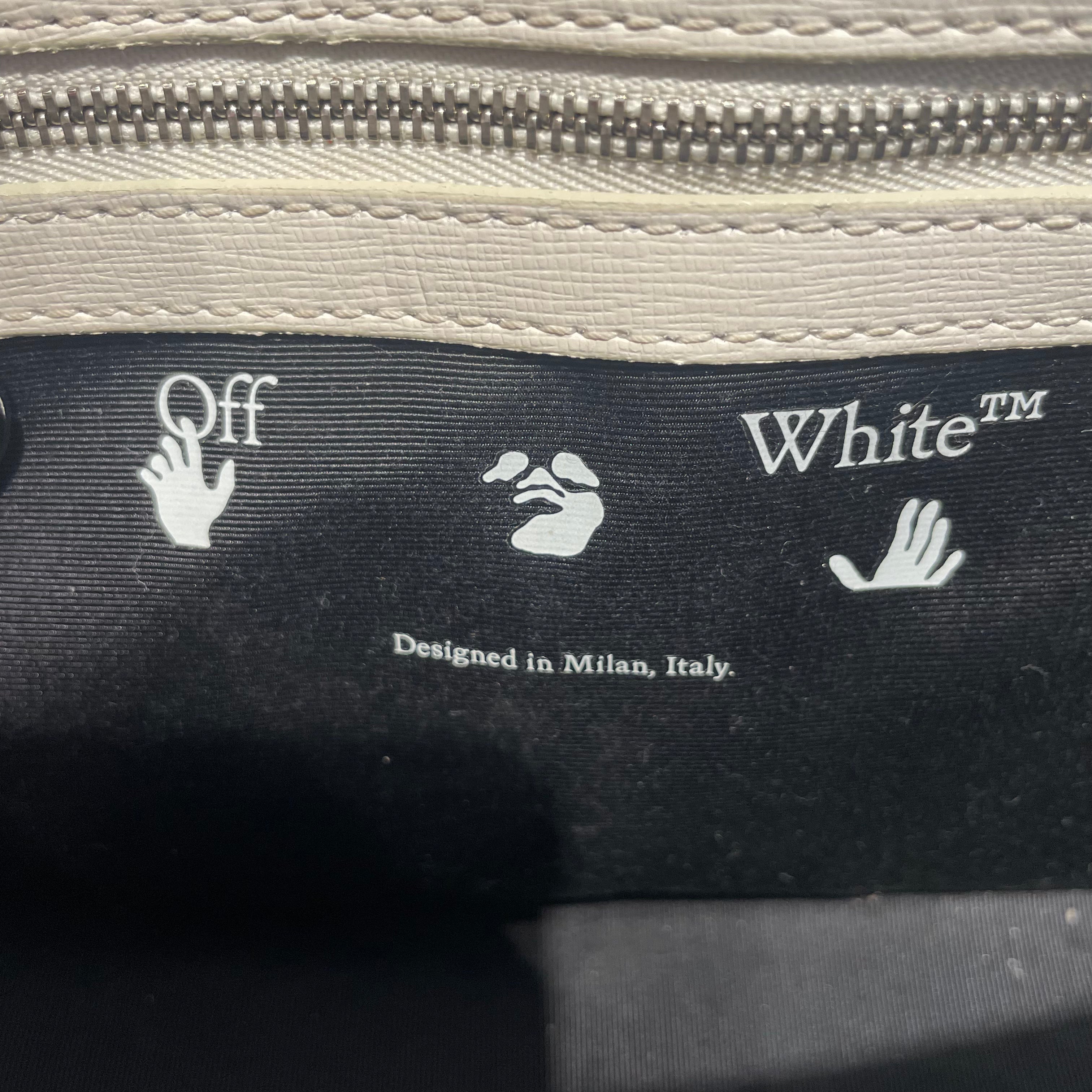 OFF-WHITE/Cross Body Bag/Stripe/Leather/WHT/Diag Flap Bag view 5
