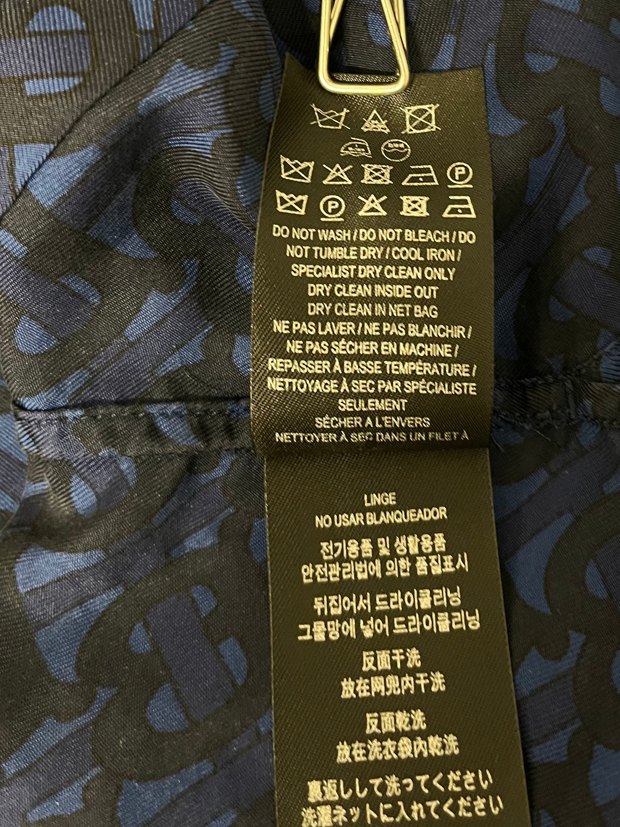 BURBERRY LONDON/Polo Shirt/LG/Silk/NVY/Open Coller/All Over Print/MONOGRAM POLO SHIRT view 5