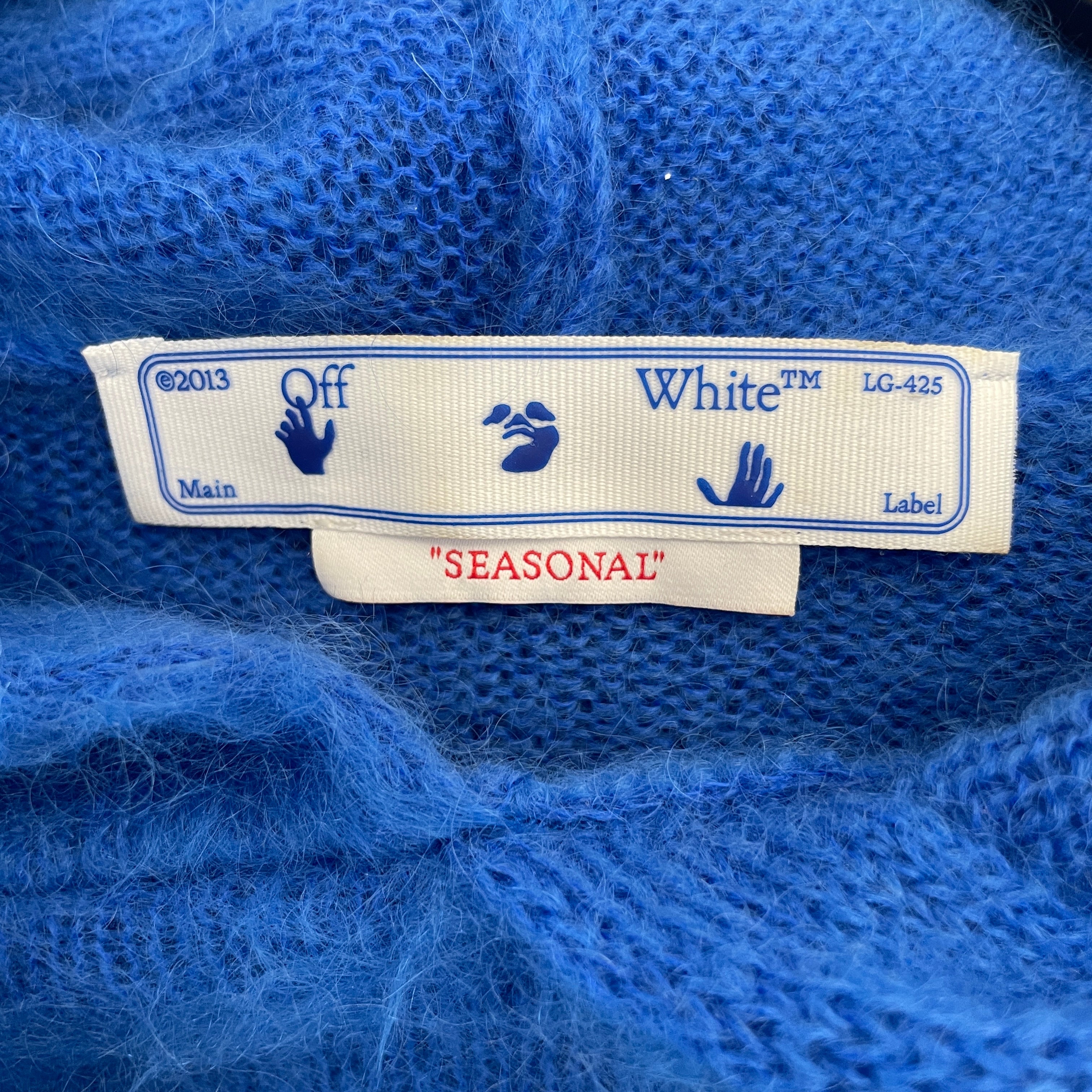 OFF-WHITE/Hoodie/L/Mohair/BLU/ view 3