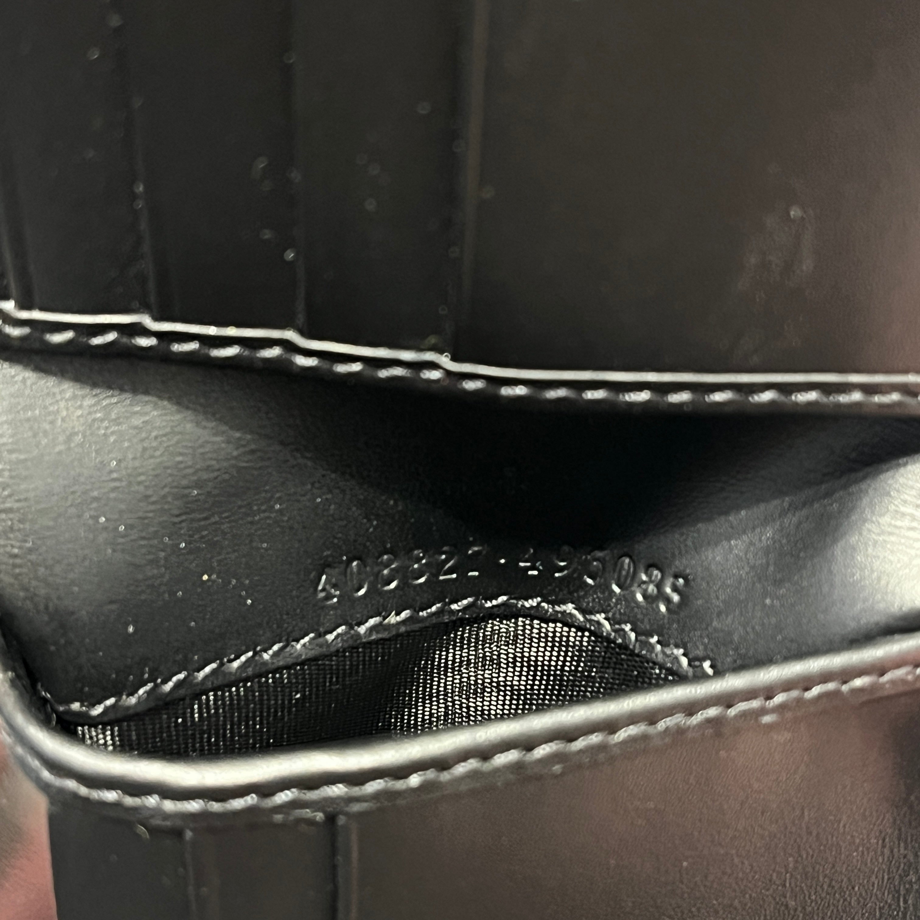 GUCCI/Bifold Wallet/Monogram/BLK/GG WEB RED STRIPE view 7