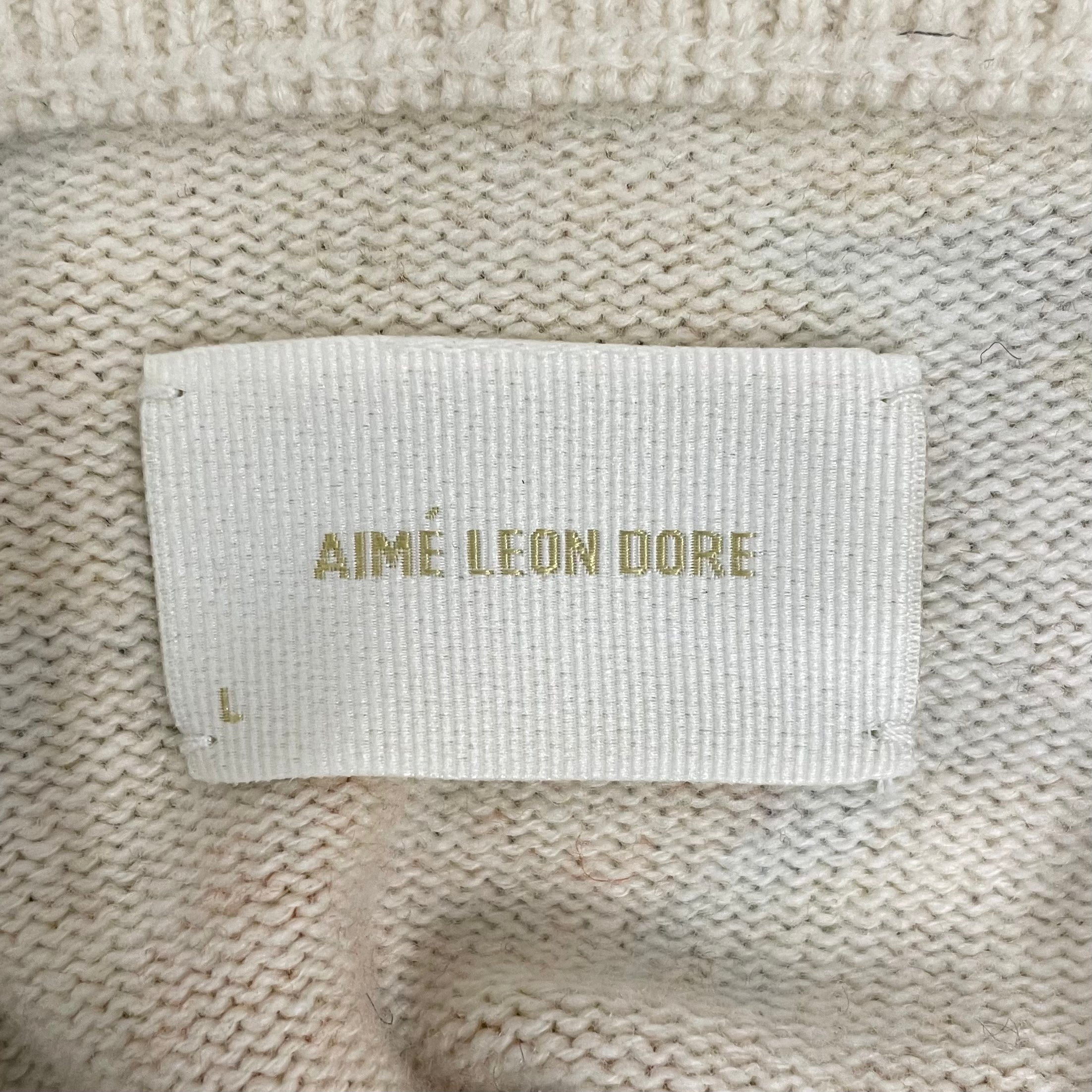 AIME LEON DORE/Sweater/L/All Over Print/Wool/MLT/LANDSCAPE SWTR ORN/GRN view 3