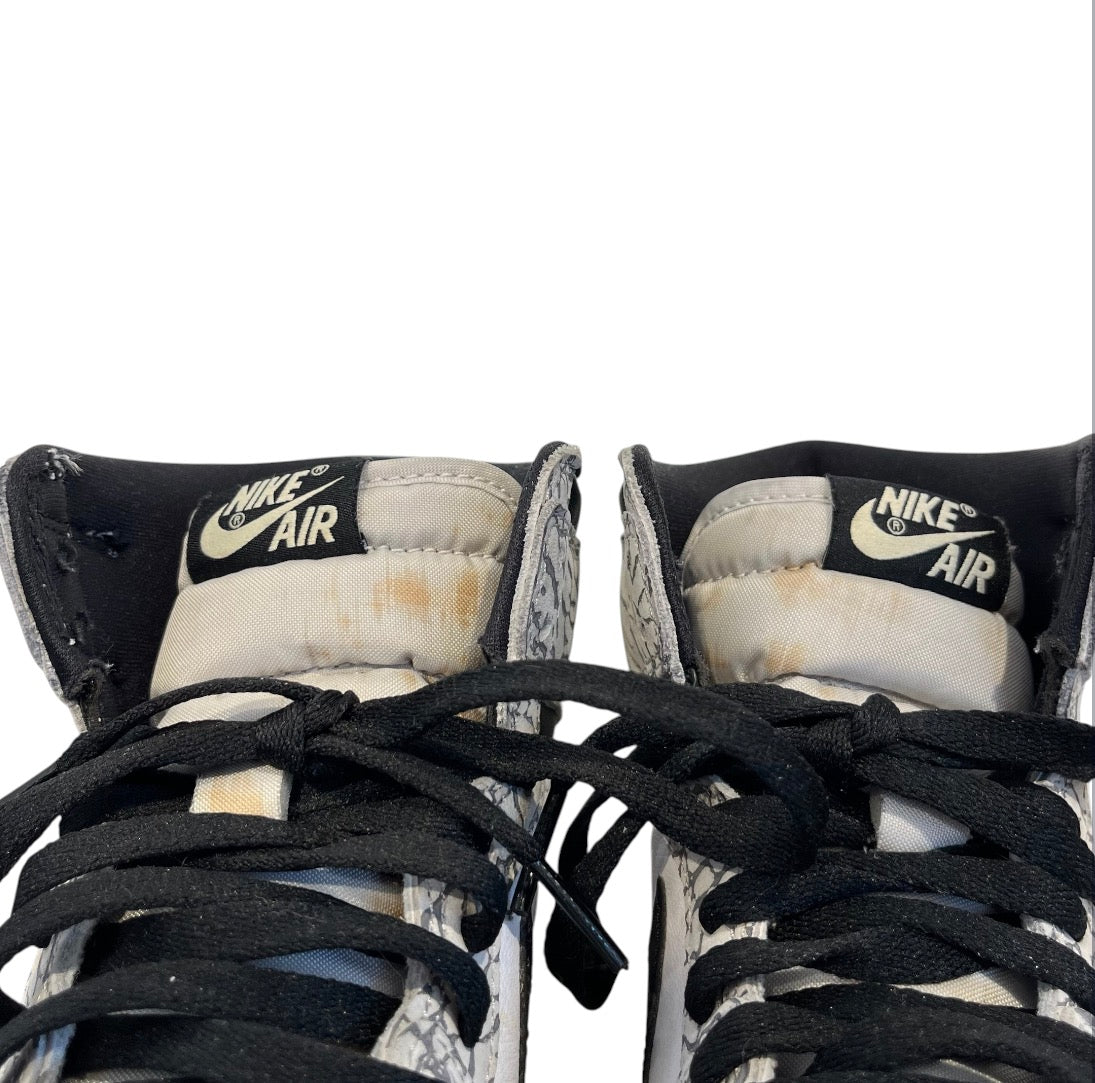 JORDAN BRAND/Hi-Sneakers/US 8.5/SLV/jordan 1 white cement view 4