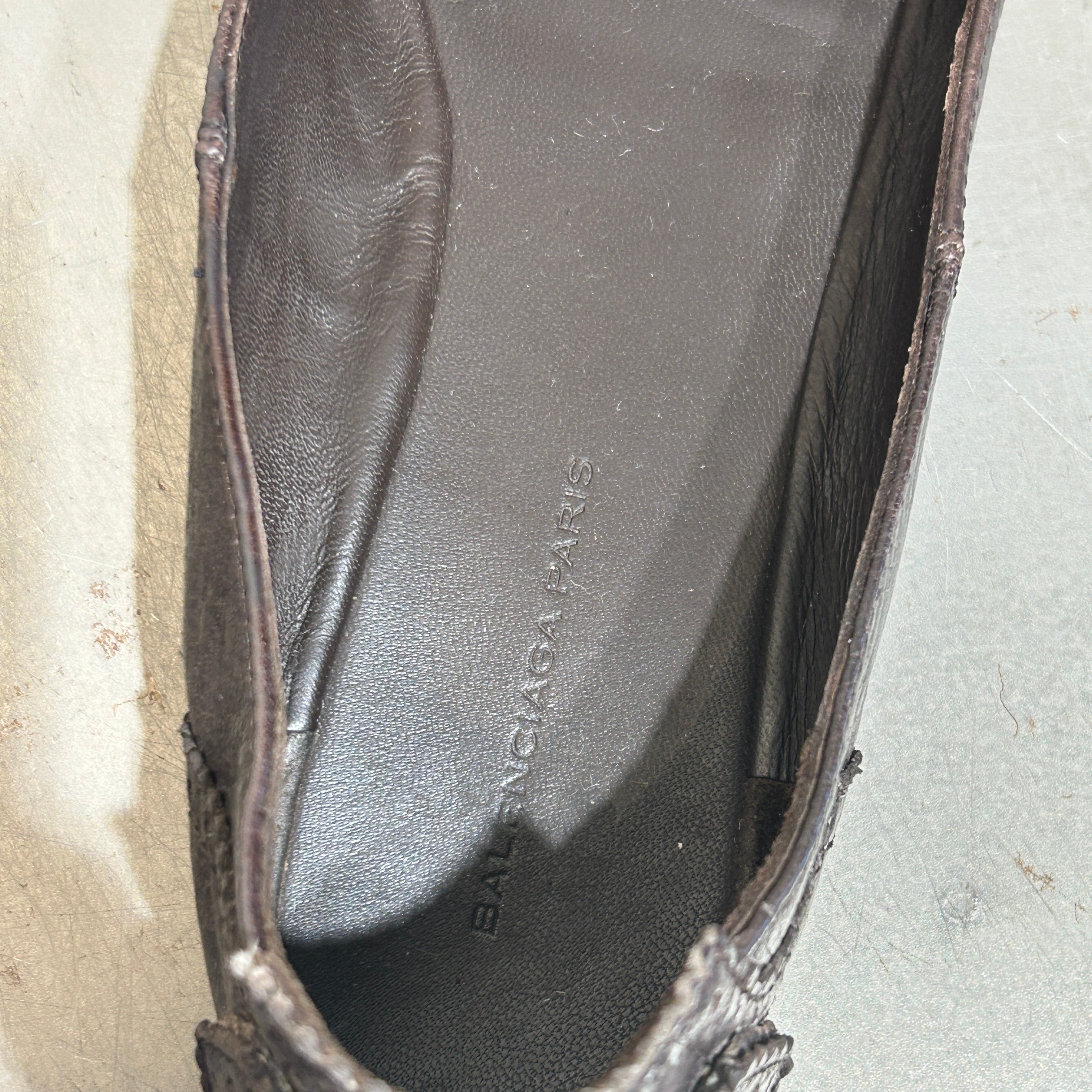 BALENCIAGA/Flat Shoes/US 6/Leather/BRW/Studded flats view 3