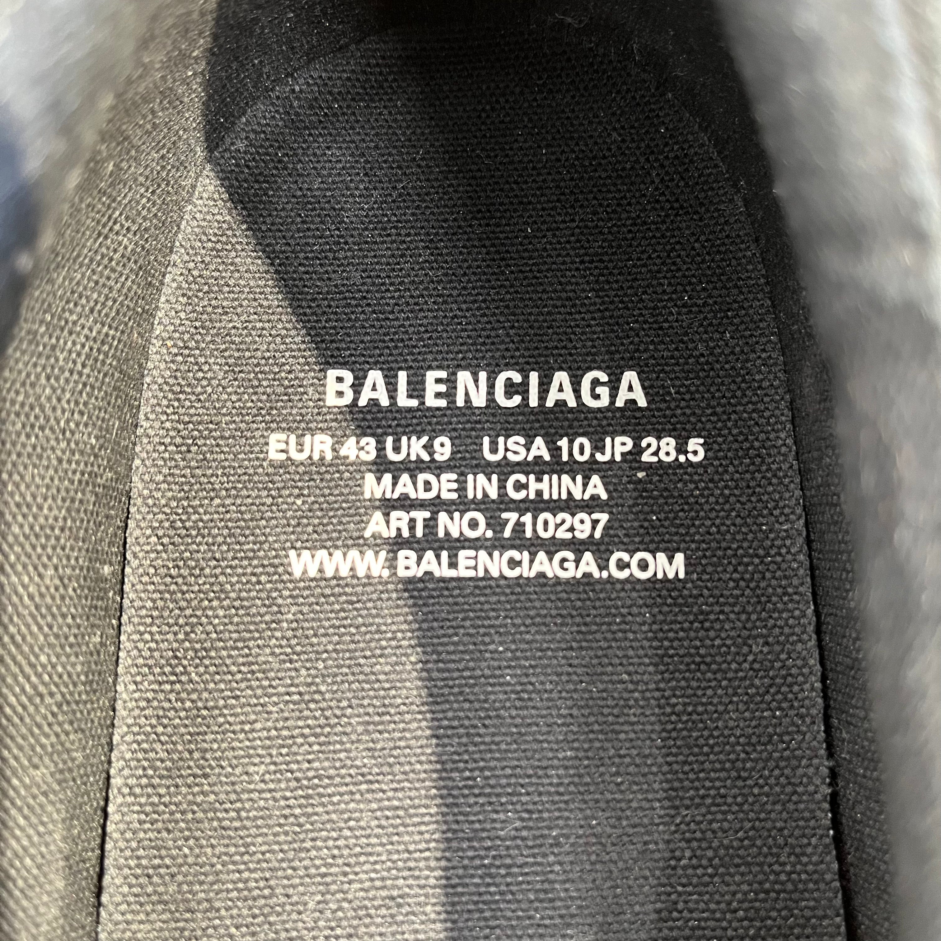 BALENCIAGA/Low-Sneakers/US 10/BLK/distressed slip on view 3
