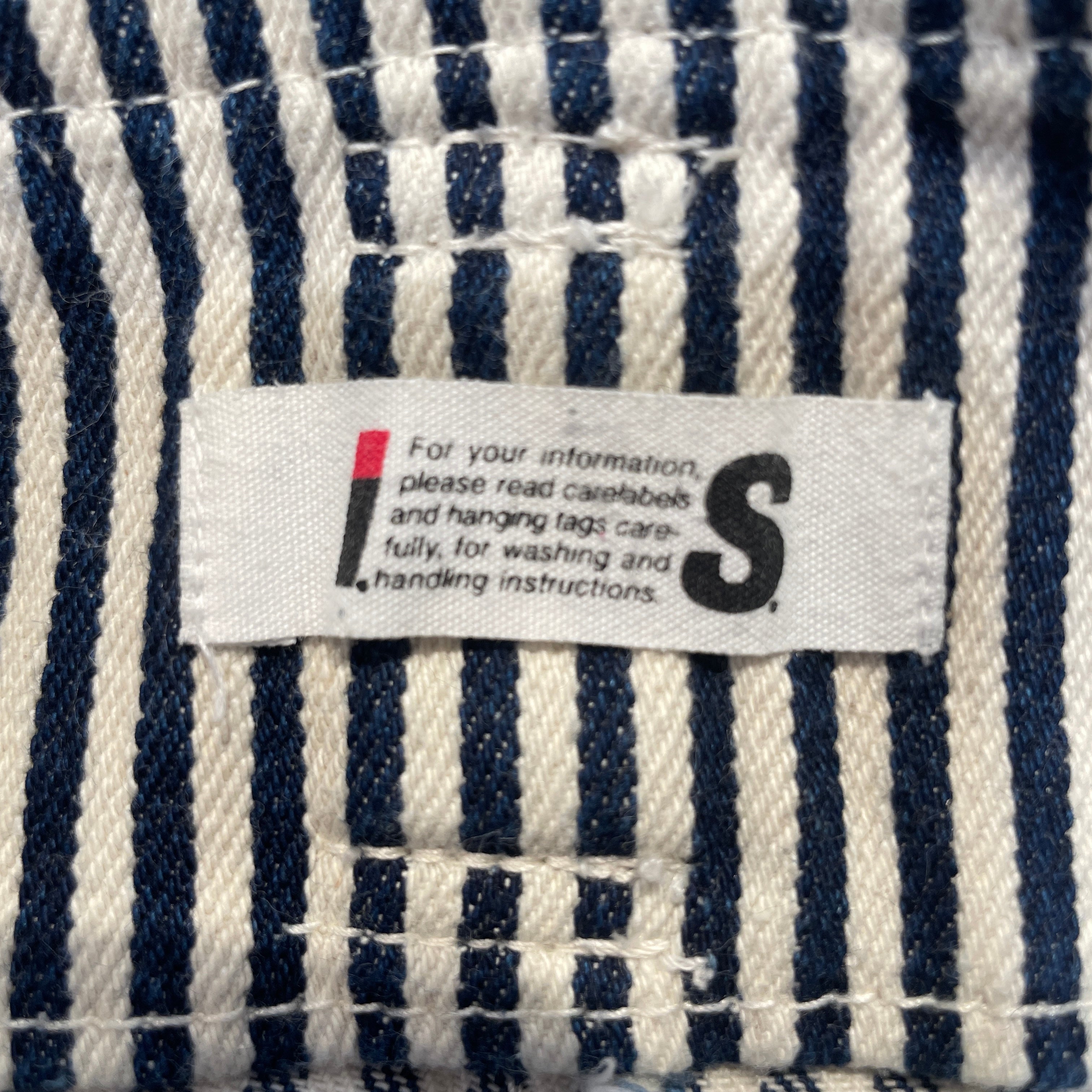 I.S. ISSEY MIYAKE SPORT/Straight Pants/7/Stripe/Cotton/WHT/Navy Stripe Zipper Pants view 3
