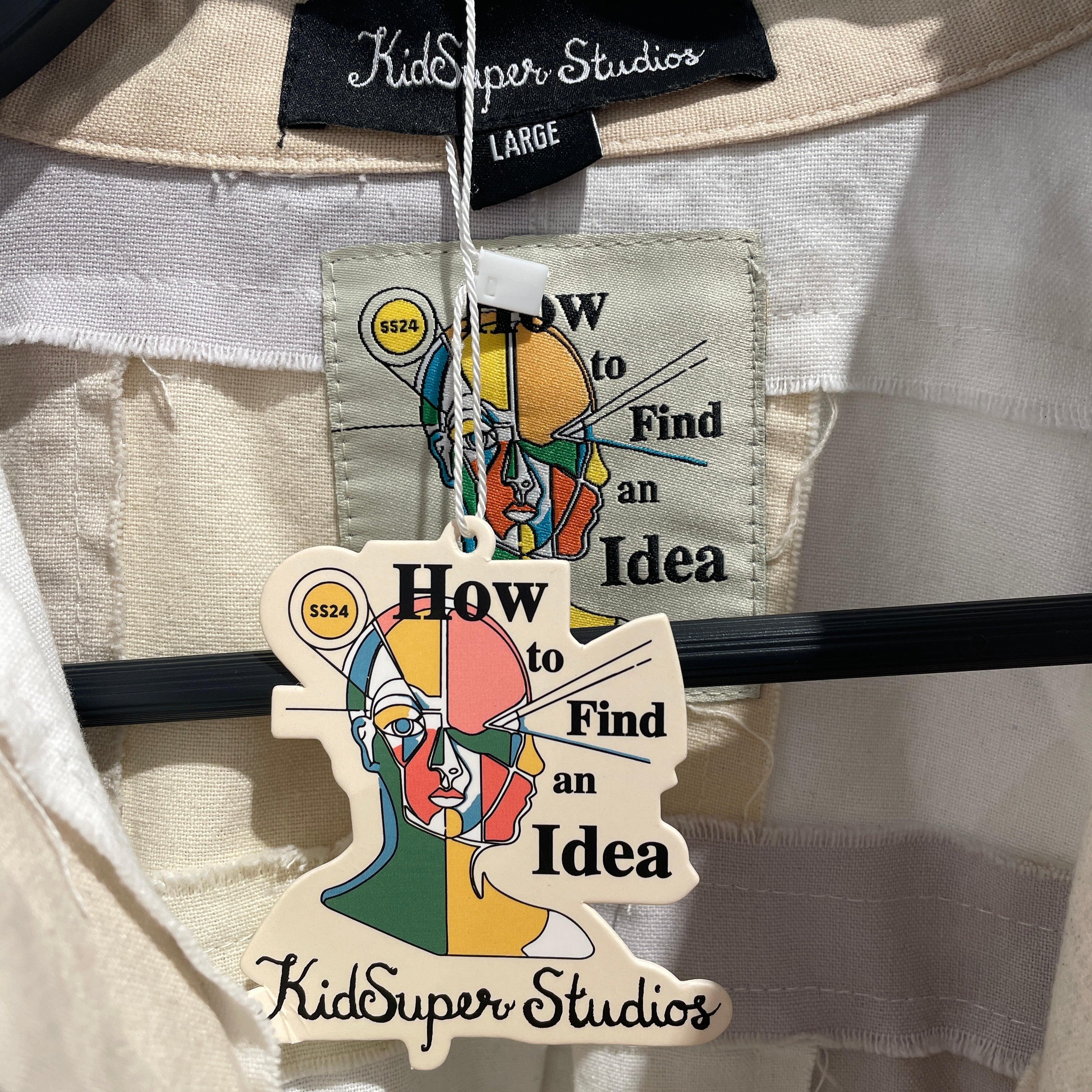 KIDSUPER STUDIOS/LS Shirt/L/Cotton/BEG/ view 3