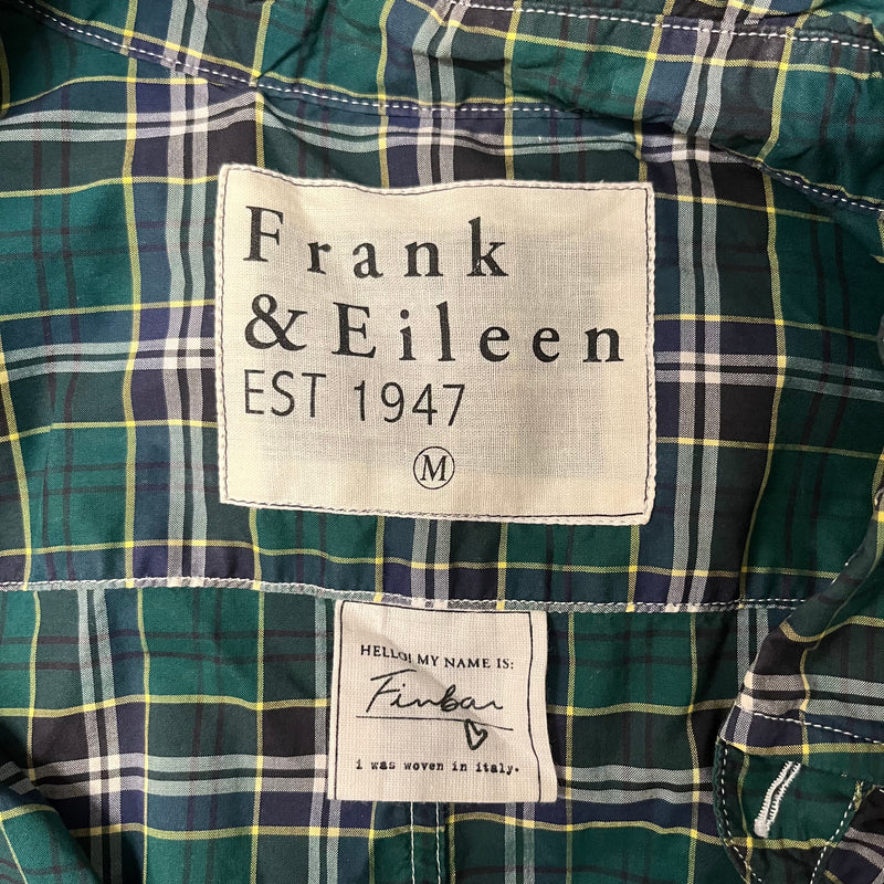 Frank&Eileen/Flannel Shirt/M/Plaid/Cotton/GRN/