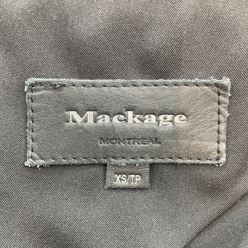 MACKAGE/Jacket/XS/Cotton/BLK/double pocket zipper
