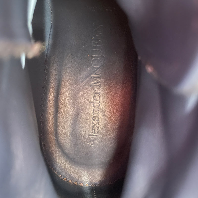 Alexander McQueen/Hi-Sneakers/US 5.5/Border/Leather/BEG/