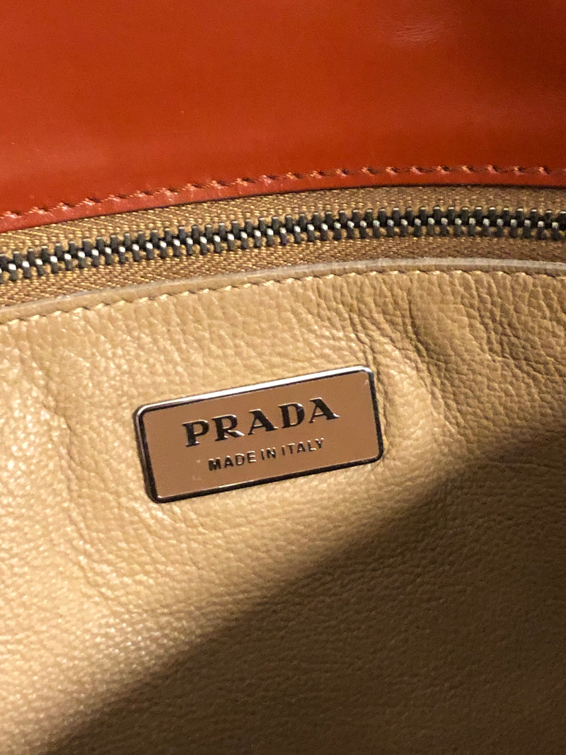 PRADA/Hand Bag/Leather/CML/CARAMEL