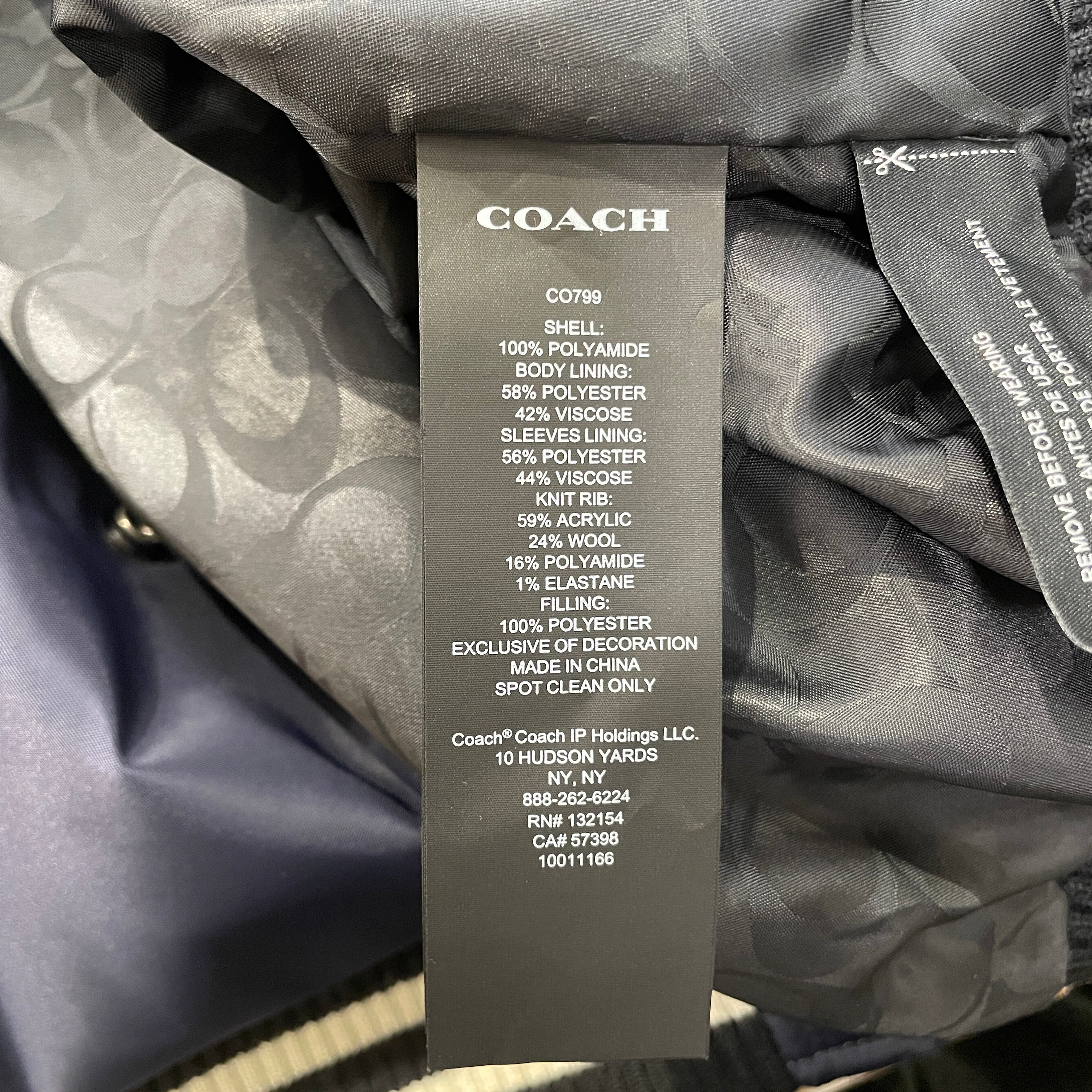 COACH/Jacket/XXL/Nylon/NVY/ view 4