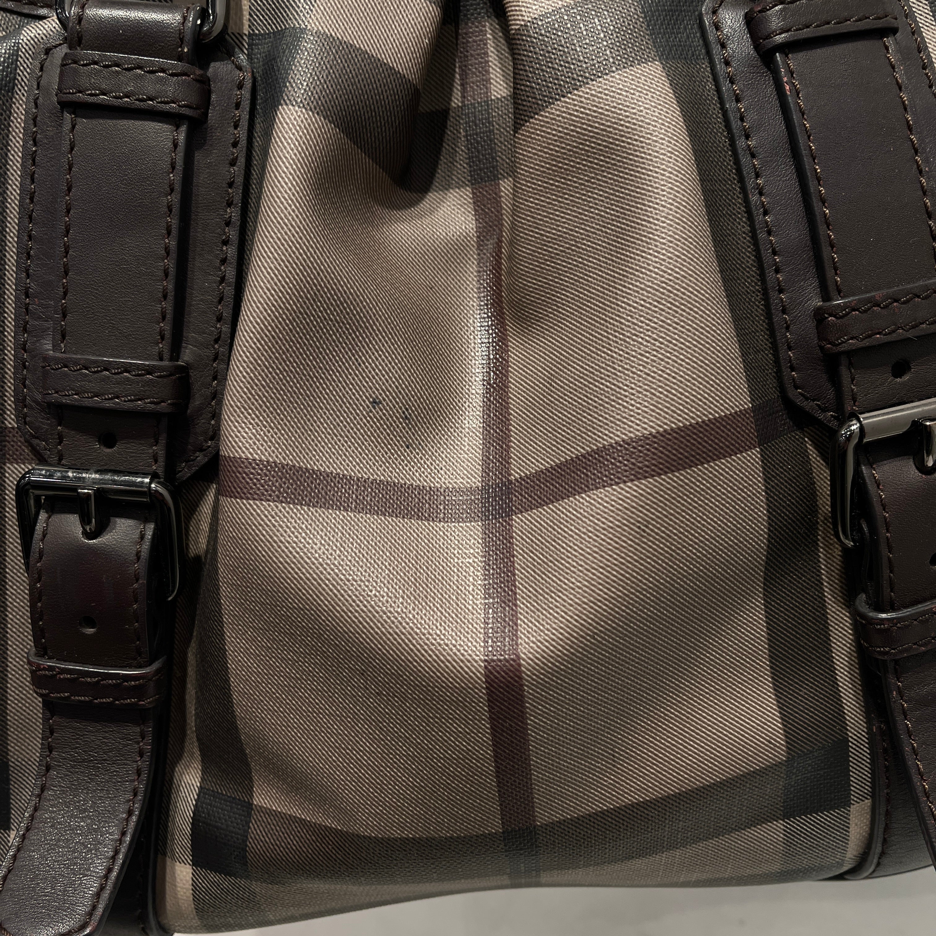 BURBERRY/Hand Bag/Leather/BRW/SMOKE CHECK view 11