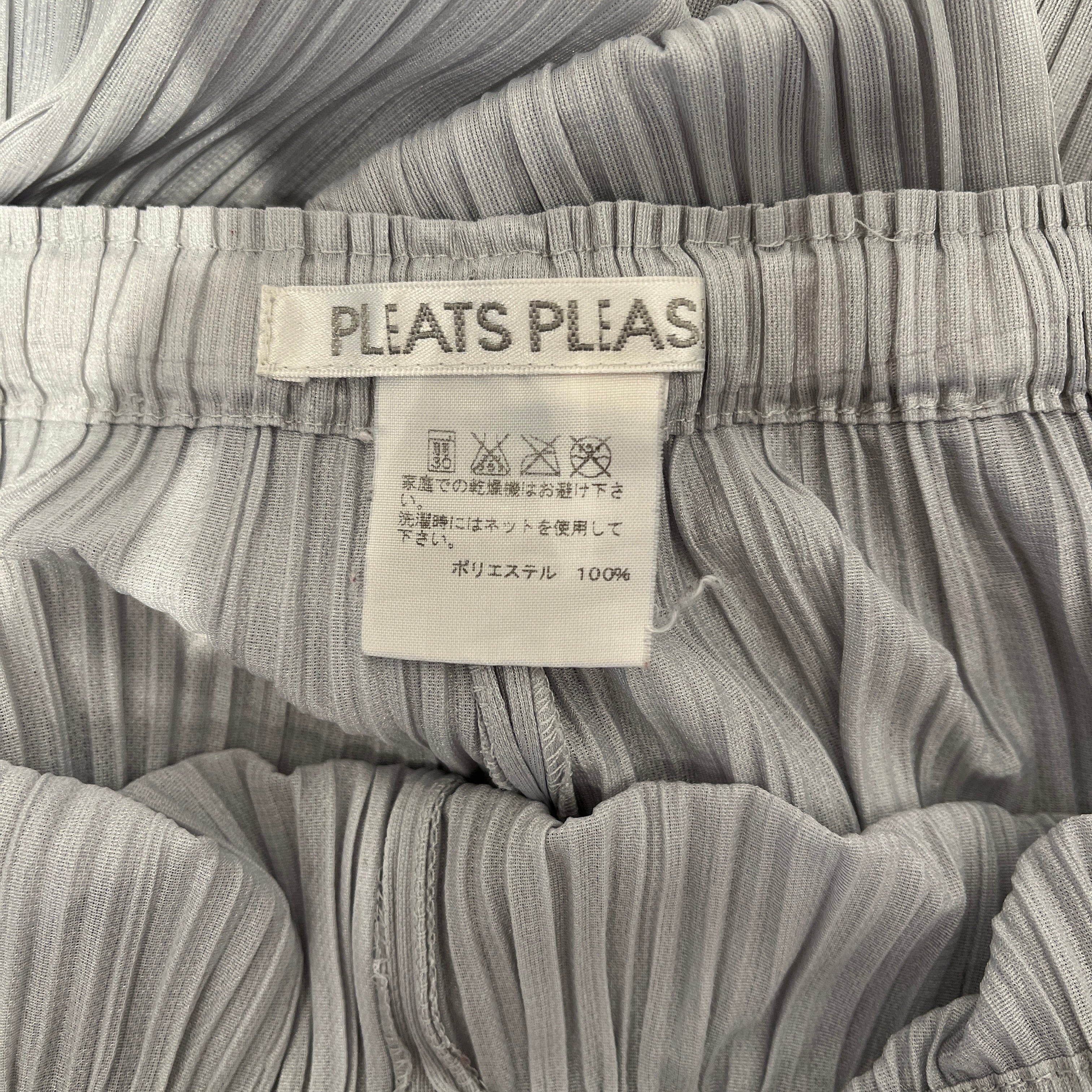 PLEATS PLEASE ISSEY MIYAKE/Bottoms/FREE/Polyester/SLV/wide leg view 3
