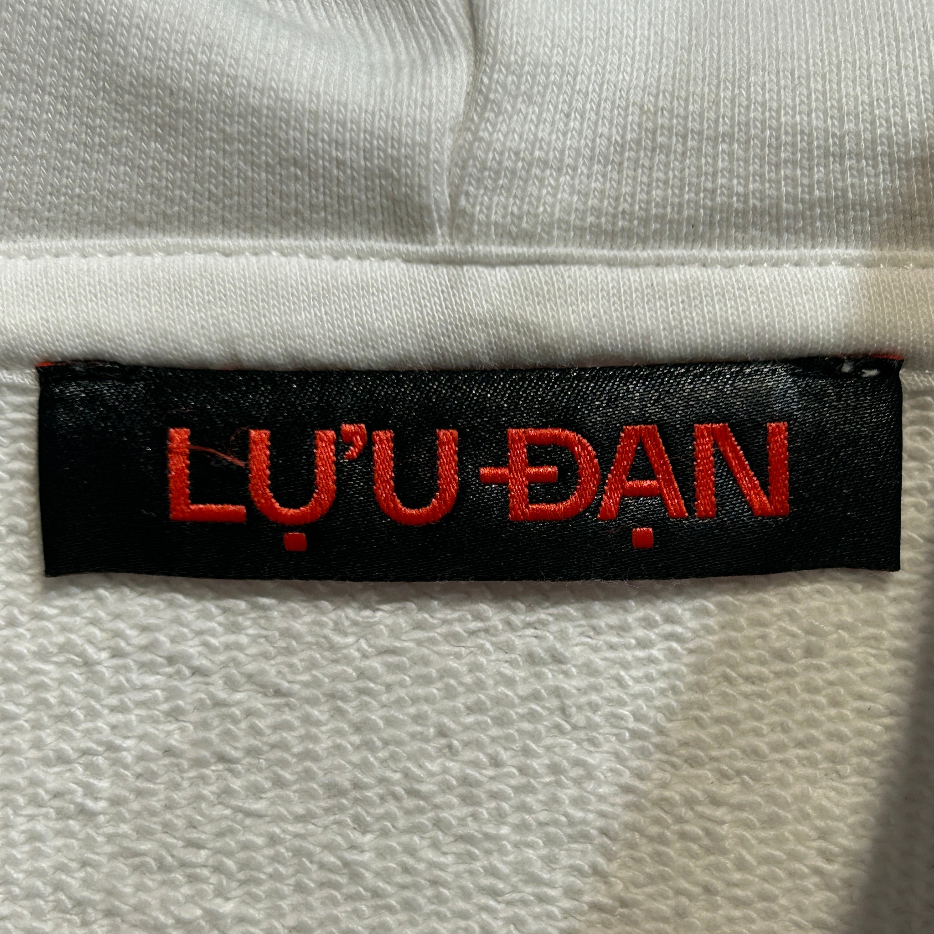 LU'U DAN/Hoodie/L/Cotton/WHT/Oversize/R Arm Black Logo view 4