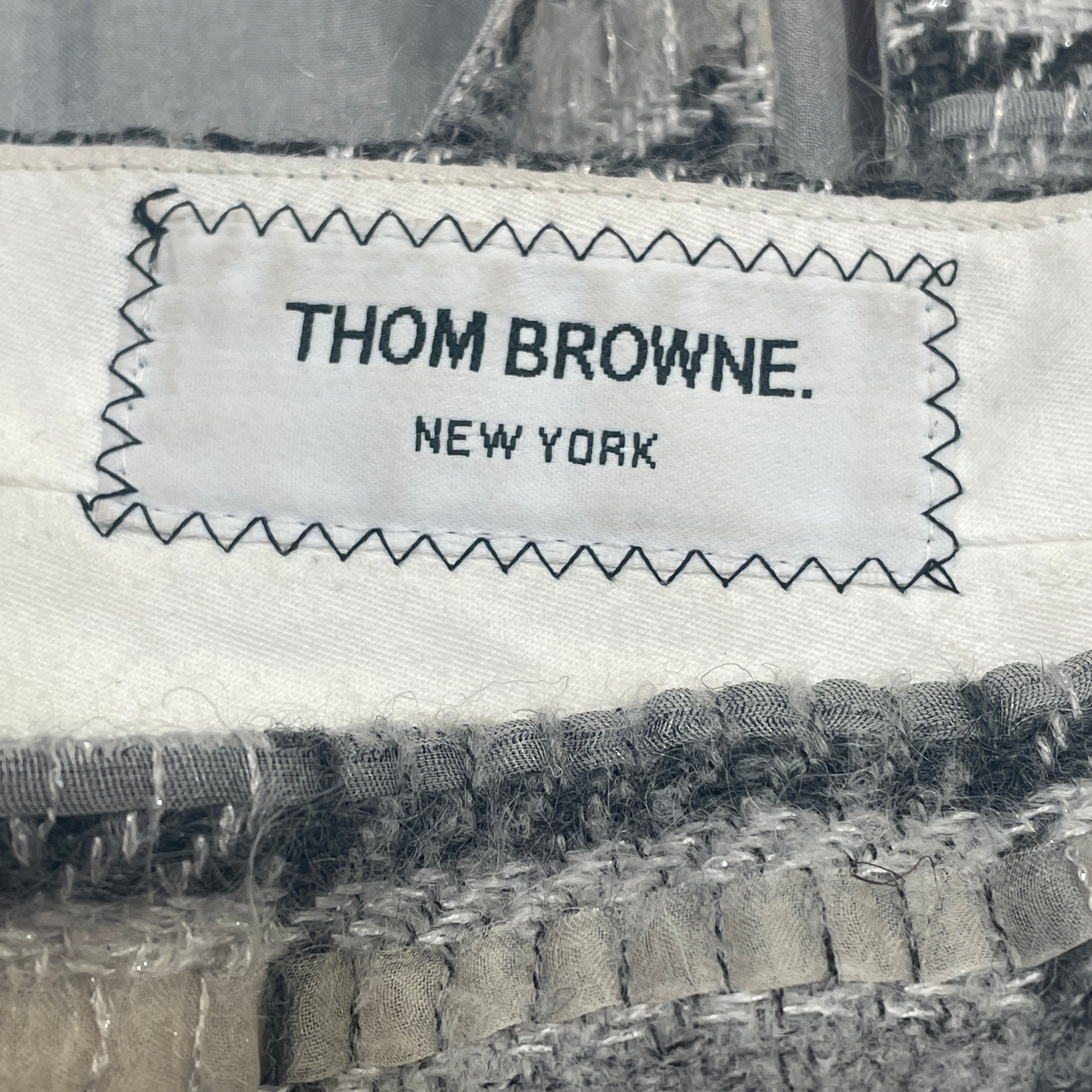 THOM BROWNE. NEW YORK/Skirt/40/Plaid/Wool/GRY/ view 3