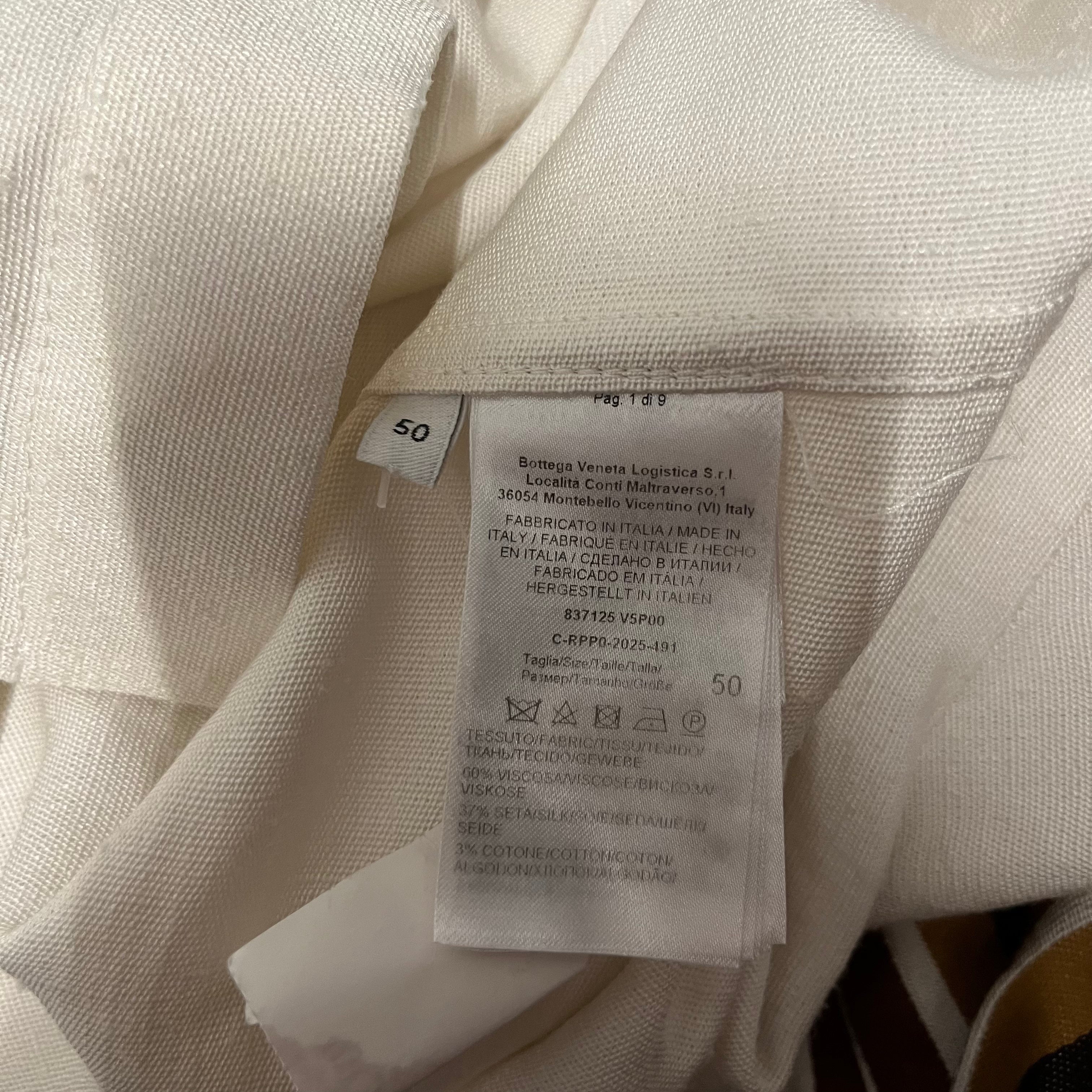 BOTTEGA VENETA/Jacket/50/CRM/linen view 4