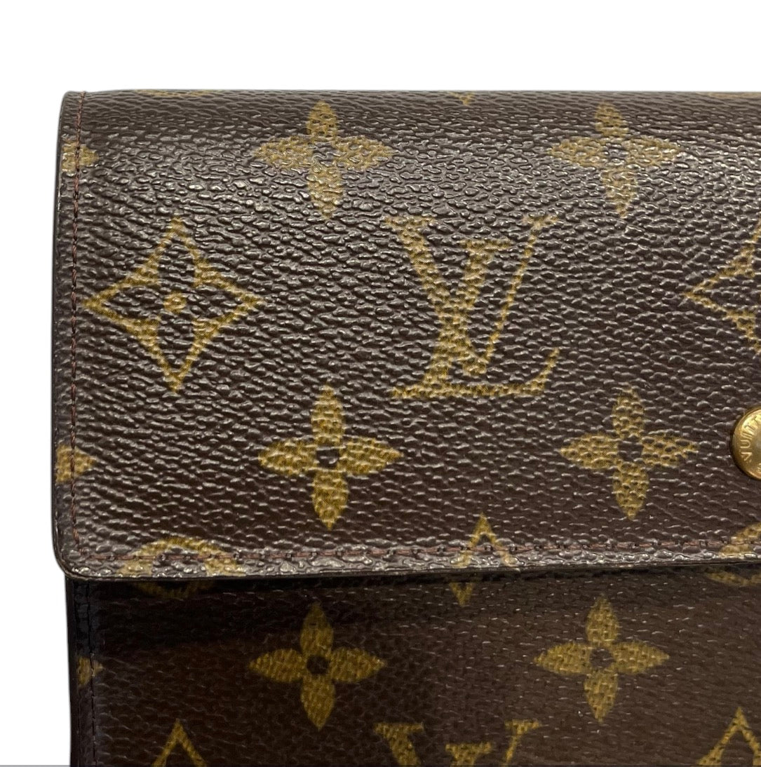 LOUIS VUITTON/Trifold Wallet/Monogram/Leather/BRW/sarah wallet view 6