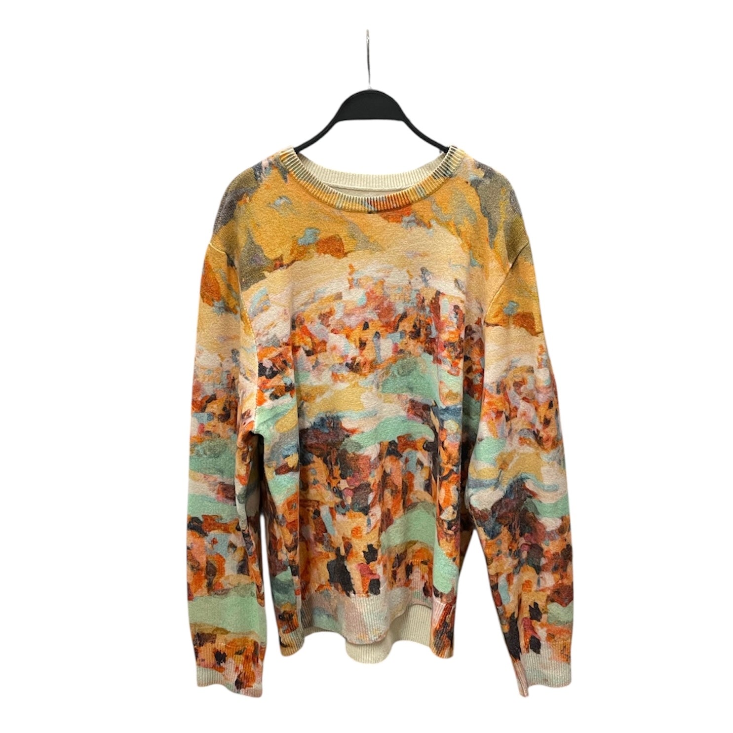 AIME LEON DORE/Sweater/L/All Over Print/Wool/MLT/LANDSCAPE SWTR ORN/GRN view 1