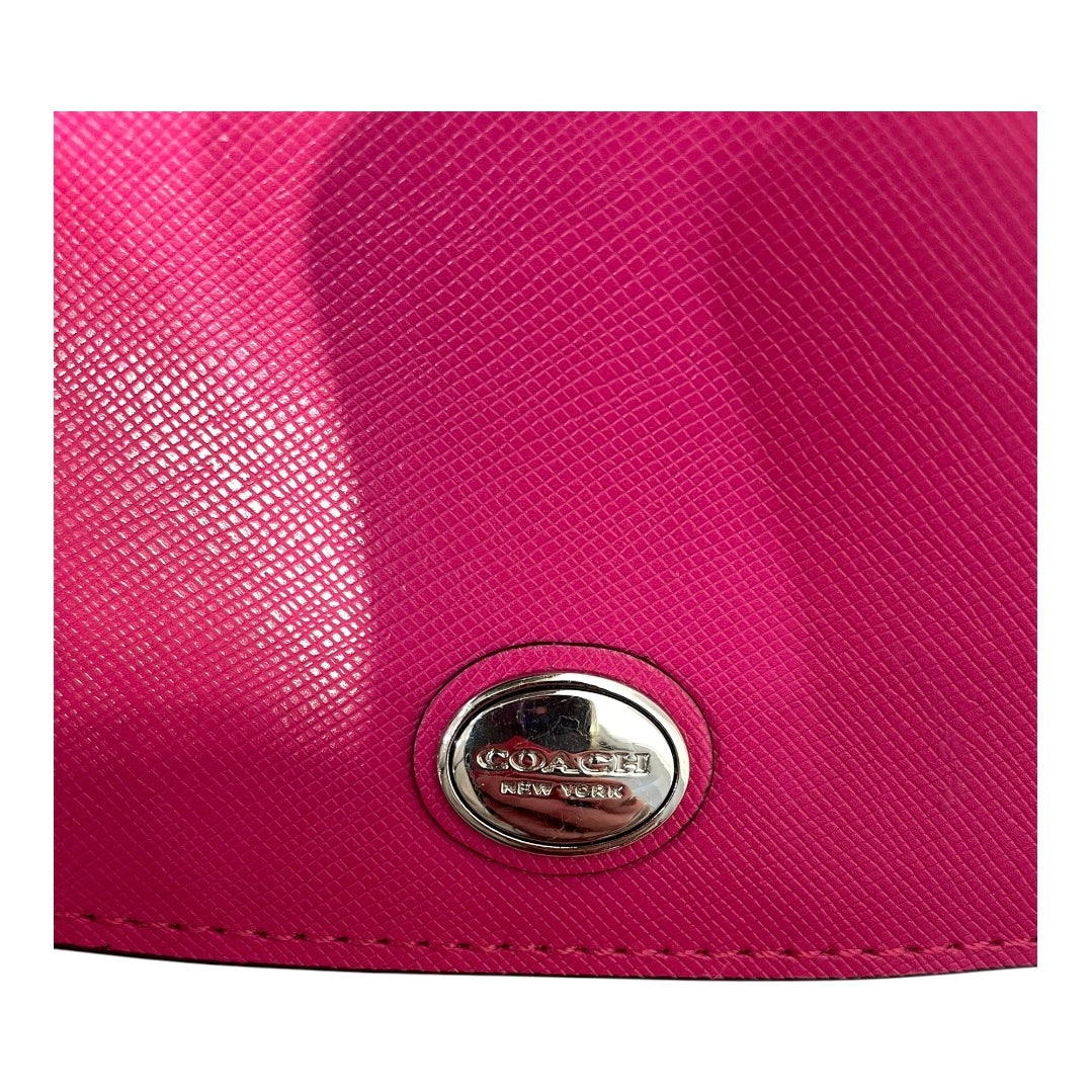 COACH/Long Wallet/Monogram/Leather/PNK/coated canvas continental view 4