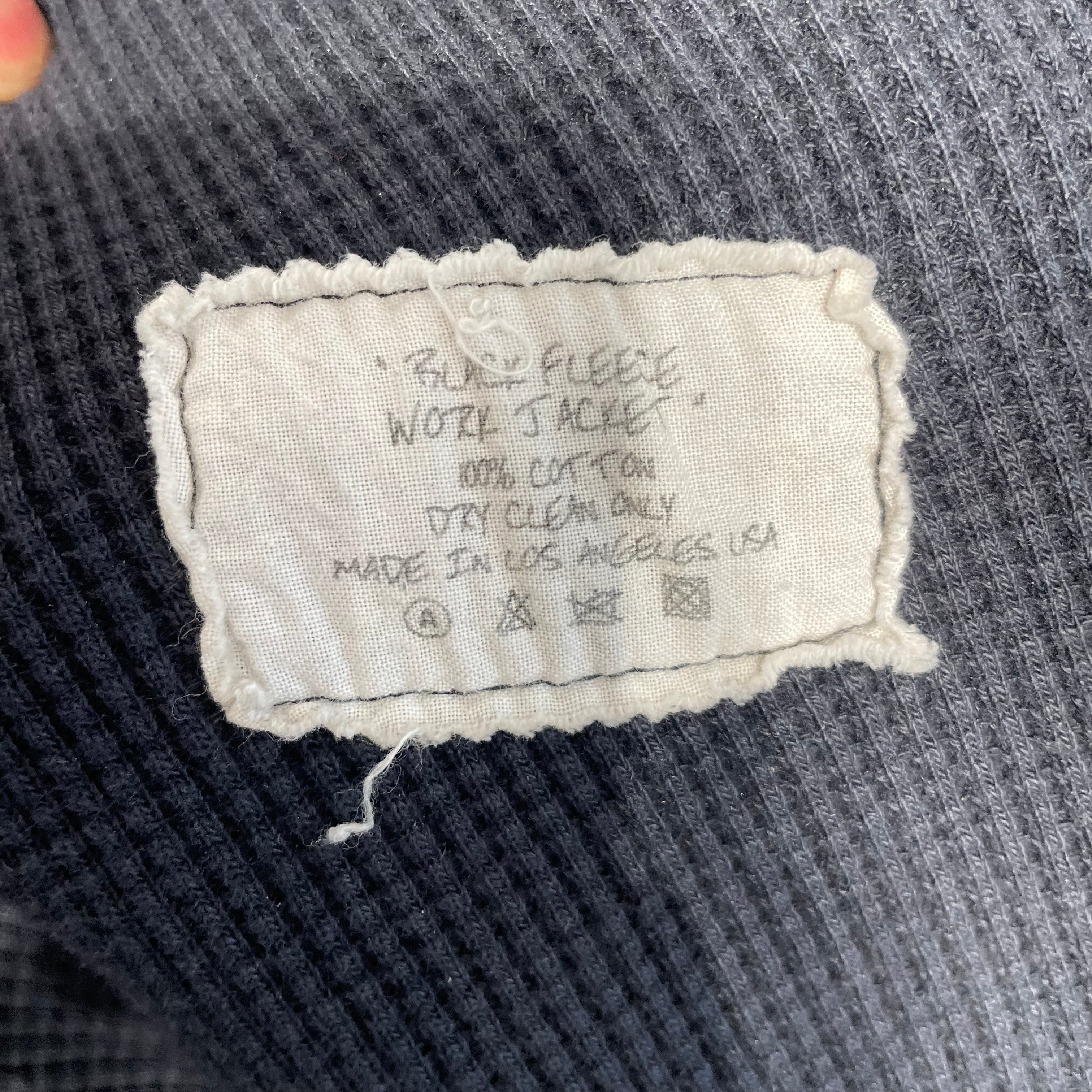 GREG LAUREN/Jacket/50/Cotton/BLK/Monogram/Black Fleece Work Jacket view 4