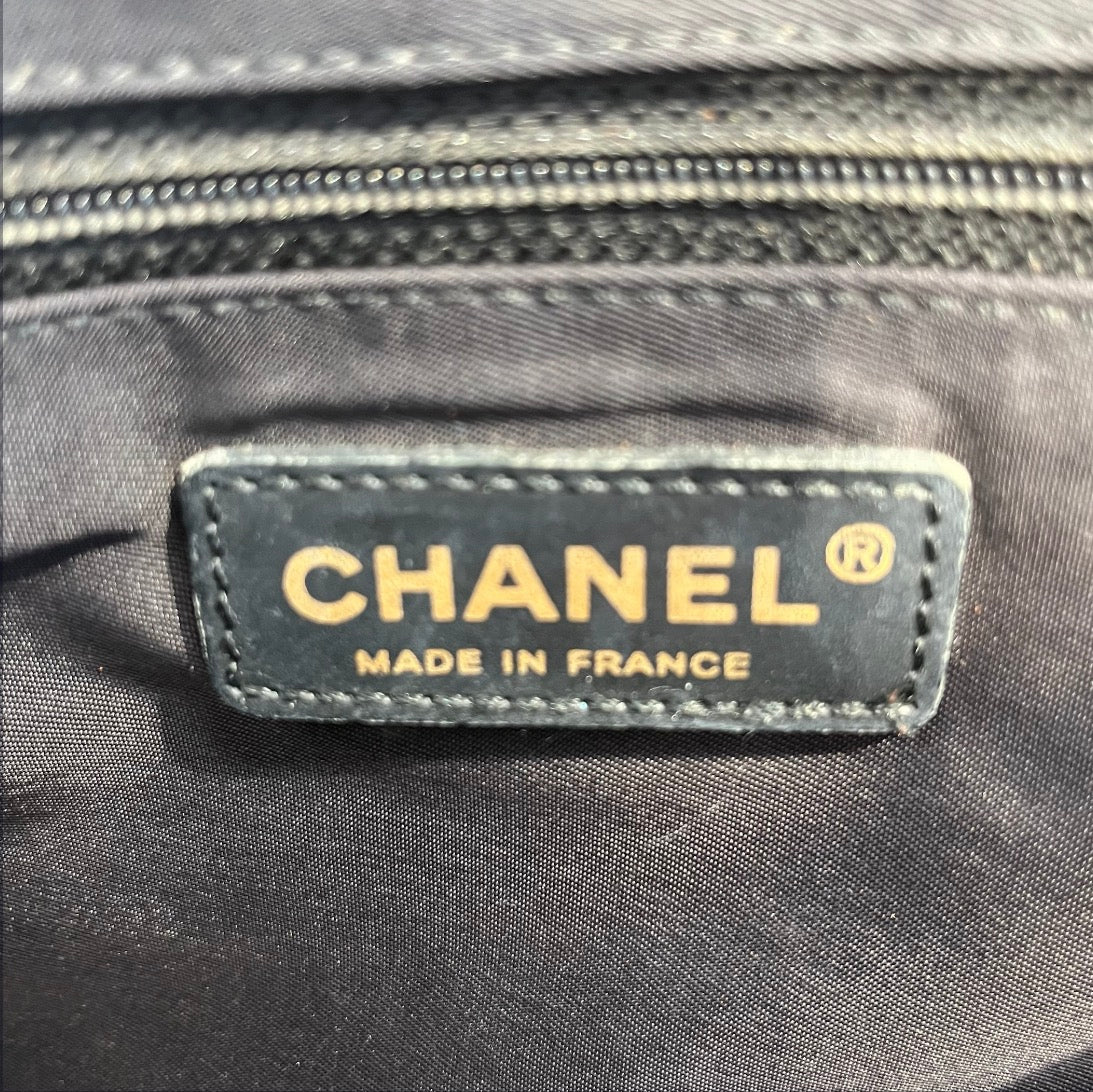 CHANEL/Tote Bag/Nylon/BLK/travel ligne tote view 5