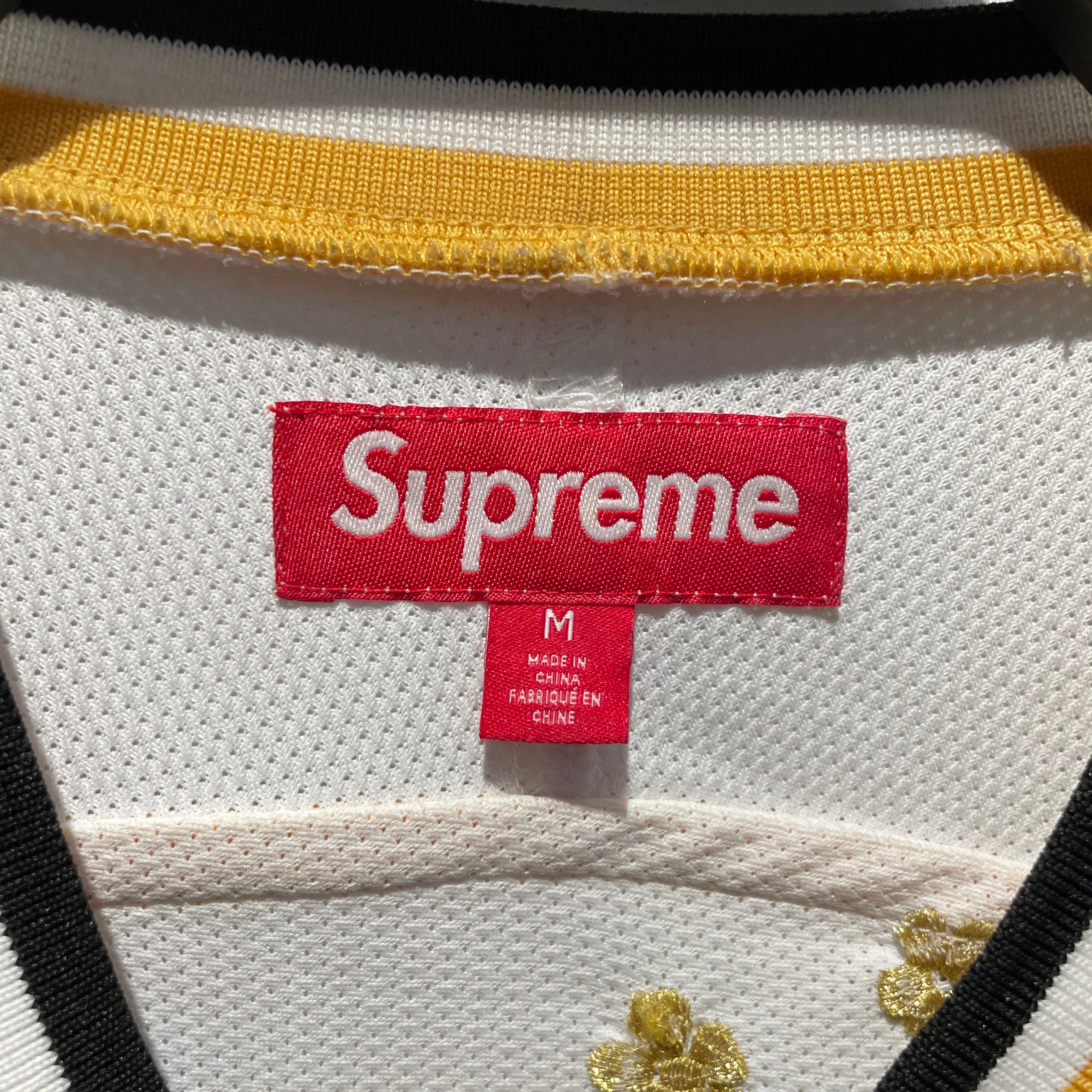 Supreme/T-Shirt/M/Polyester/WHT/FLORAL SOCCER JERSEY view 3