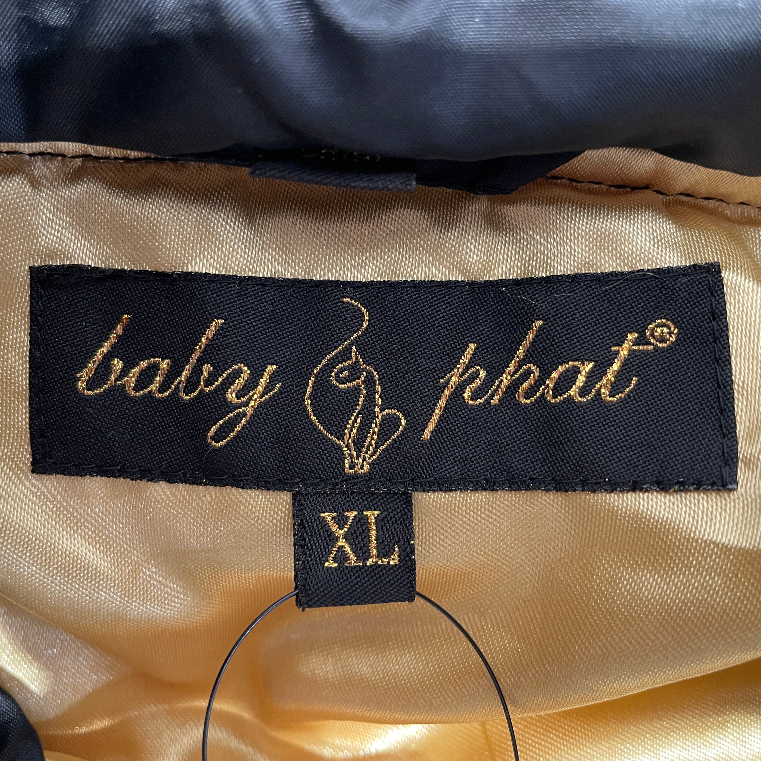 baby phat/Puffer Jkt/XL/BLK/Fur Hood Asymetric zip view 3