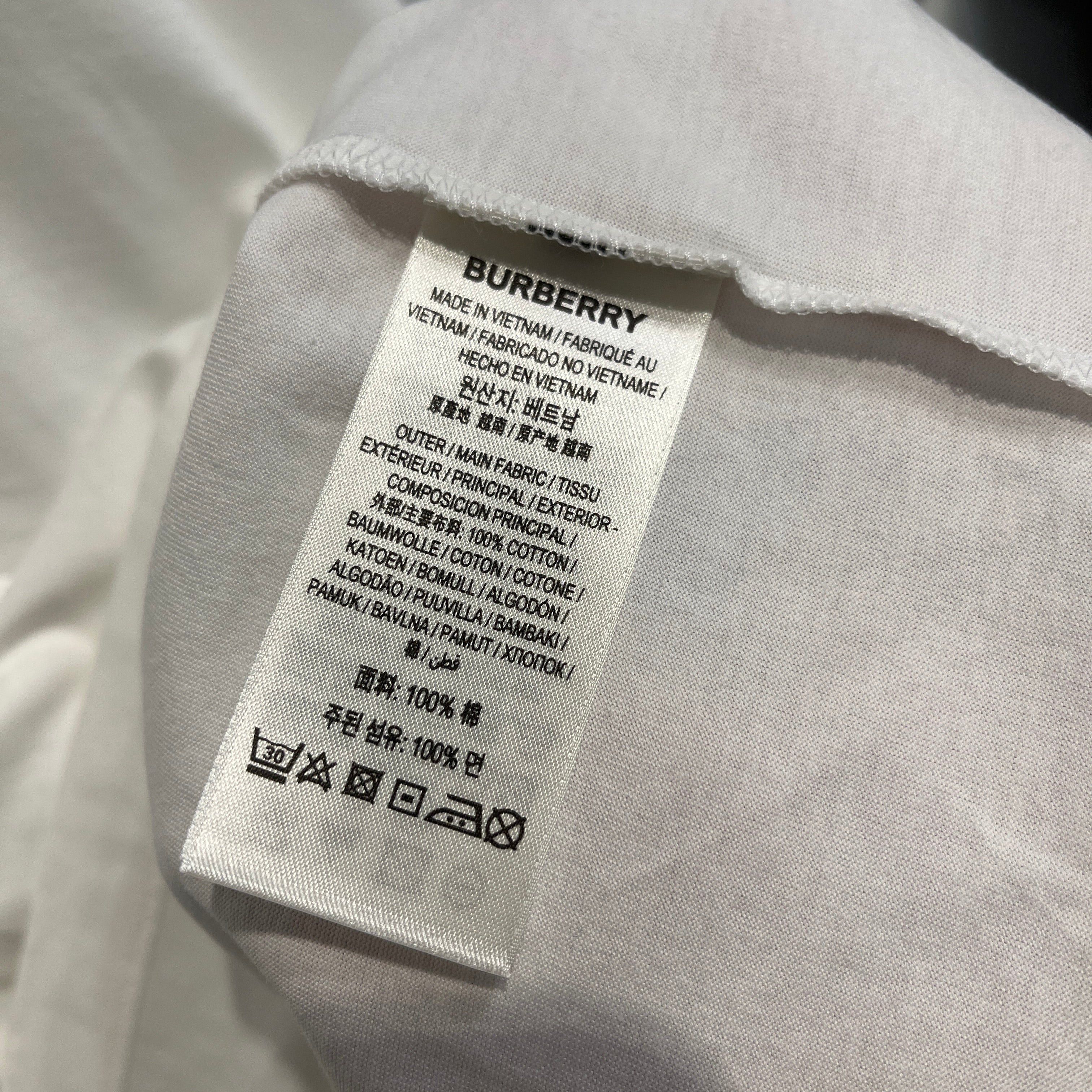 BURBERRY LONDON/T-Shirt/XL/Cotton/WHT/NWT Emboidiered Logo view 4