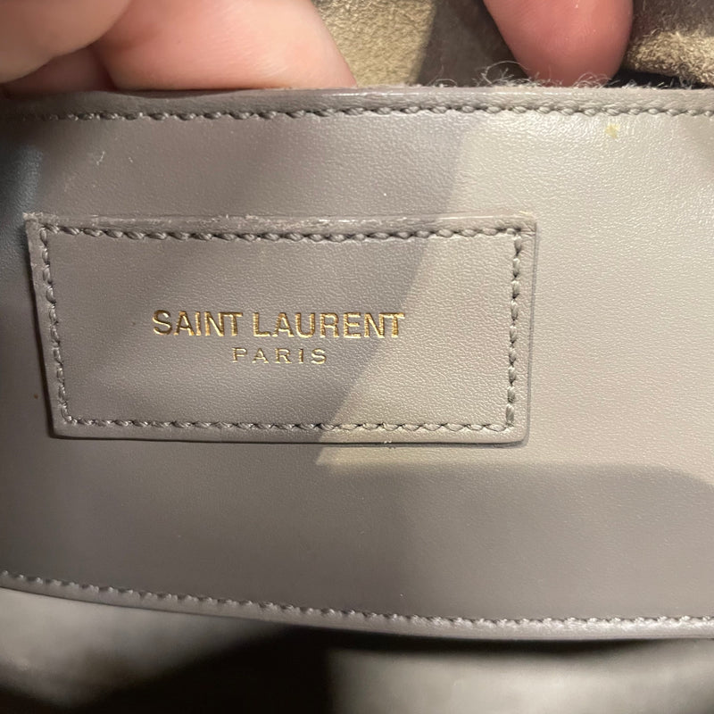 SAINT LAURENT/Cross Body Bag/Leather/GRY/baby duffle