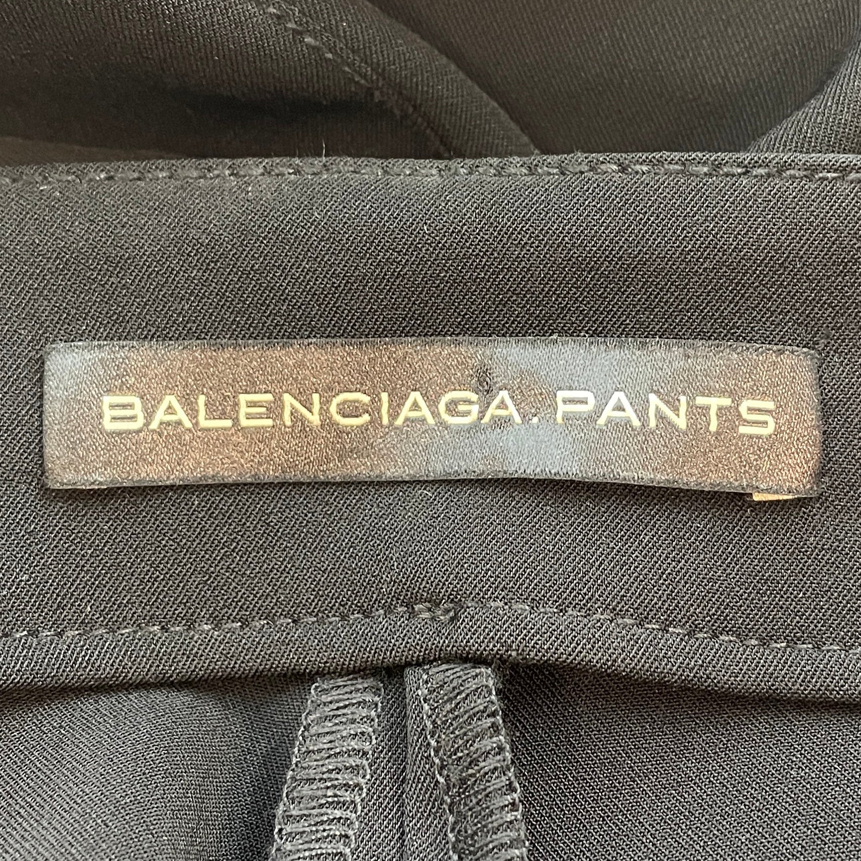 BALENCIAGA/Bottoms/38/Acrylic/BLK/2011 BELT LOOP SIDE ZIPS view 3