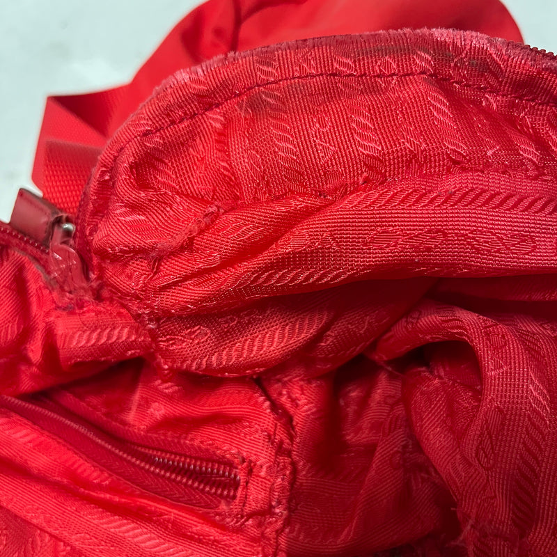 PRADA/Cross Body Bag/OS/Nylon/RED/Crossbody Bag