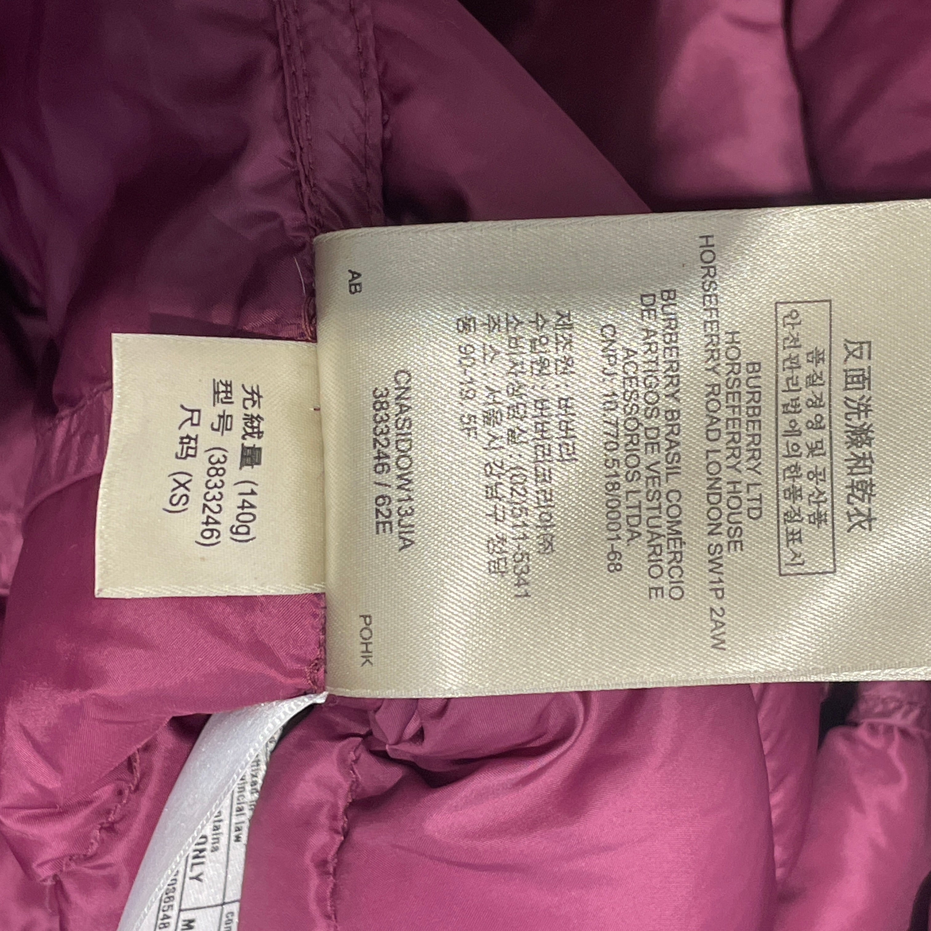 BURBERRY BRIT/Puffer Jkt/XS/Nylon/PPL/puffer trench coat view 7