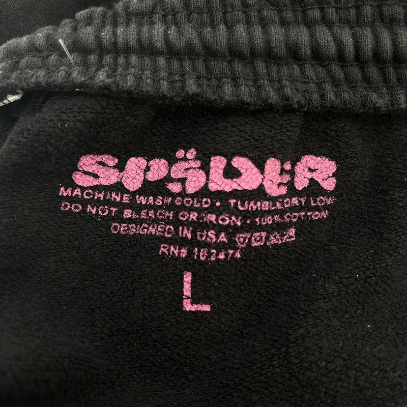 Sp5der/Pants/L/Cotton/BLK/All Over Print/BLACK PINK SWEATPANTS